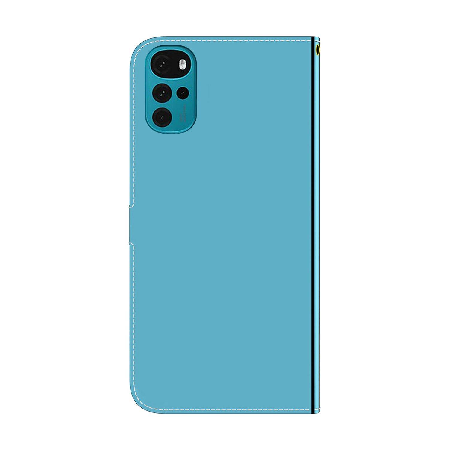 Hülle kompatibel mit Motorola Moto G22 Kunstleder Handyhülle - Handy Case Blau