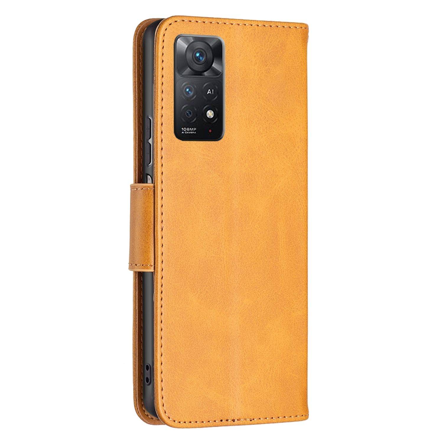 Hülle kompatibel mit Xiaomi Redmi Note 11 Pro / Note 11 Pro+ 5G Kunstleder Handyhülle - Handy Case Gelb