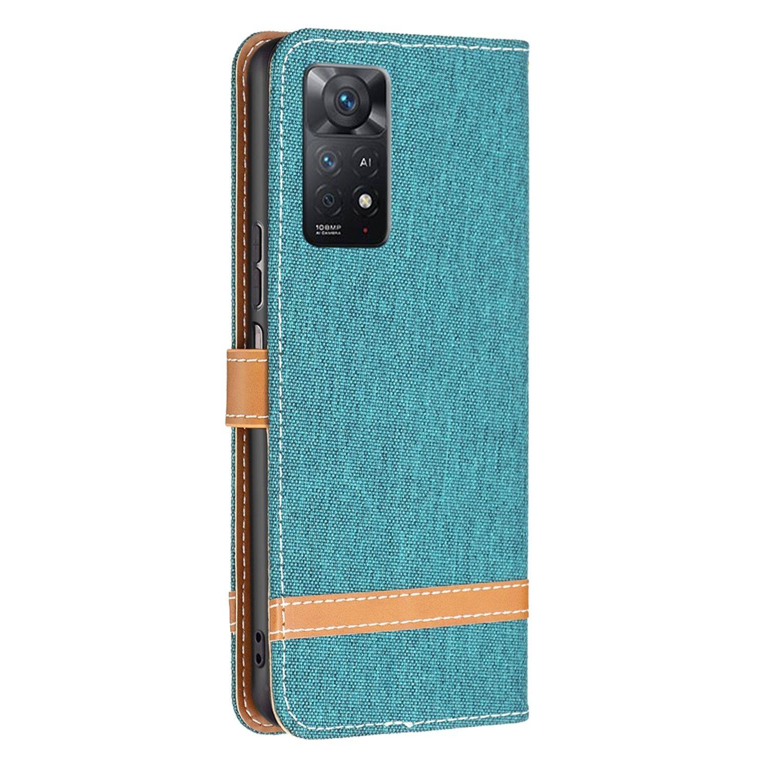 Hülle kompatibel mit Xiaomi Redmi Note 11 Pro / Note 11 Pro+ 5G Kunstleder Handyhülle - Handy Case Grün