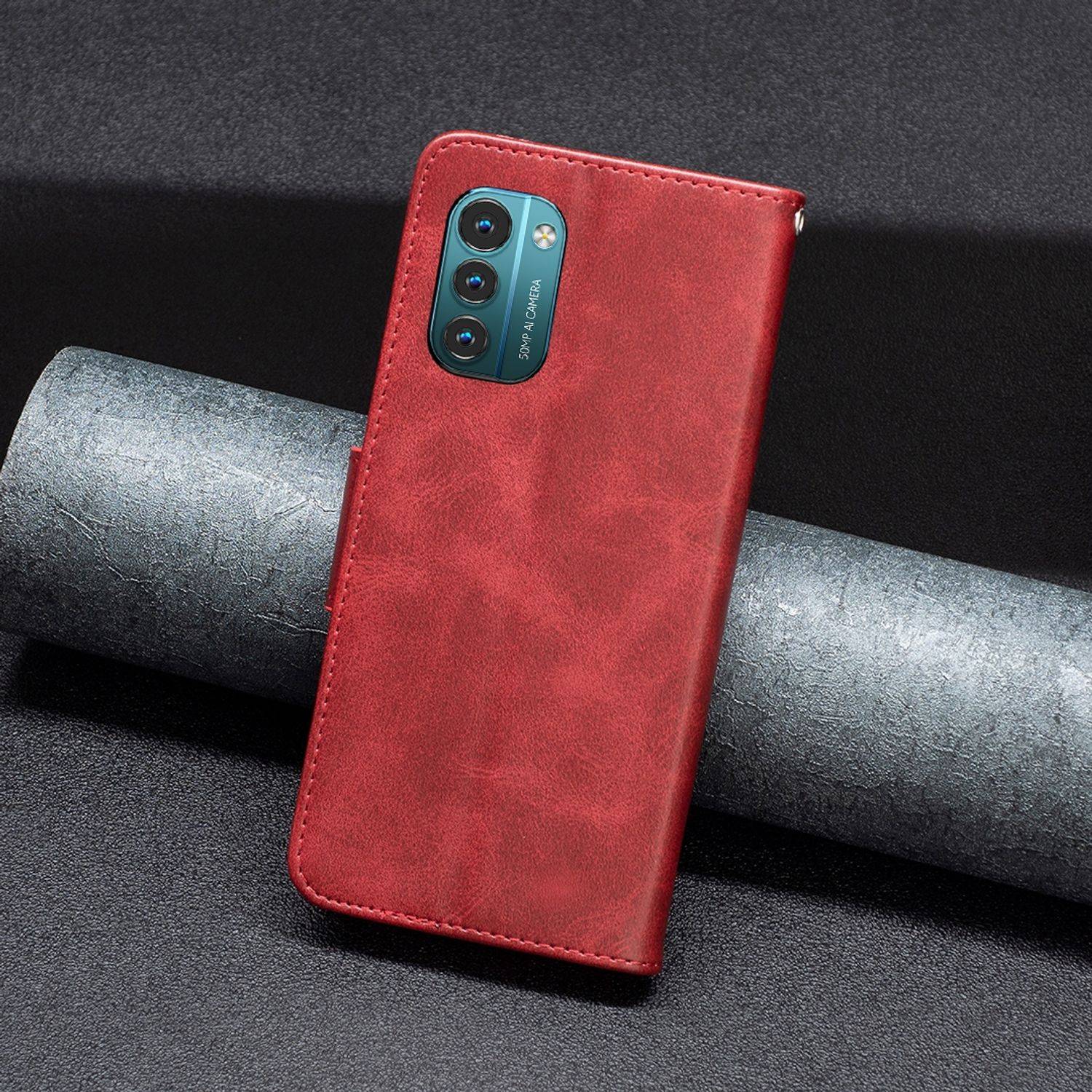 Hülle kompatibel mit Nokia G21 / G11 Kunstleder Handyhülle - Handy Case Rot