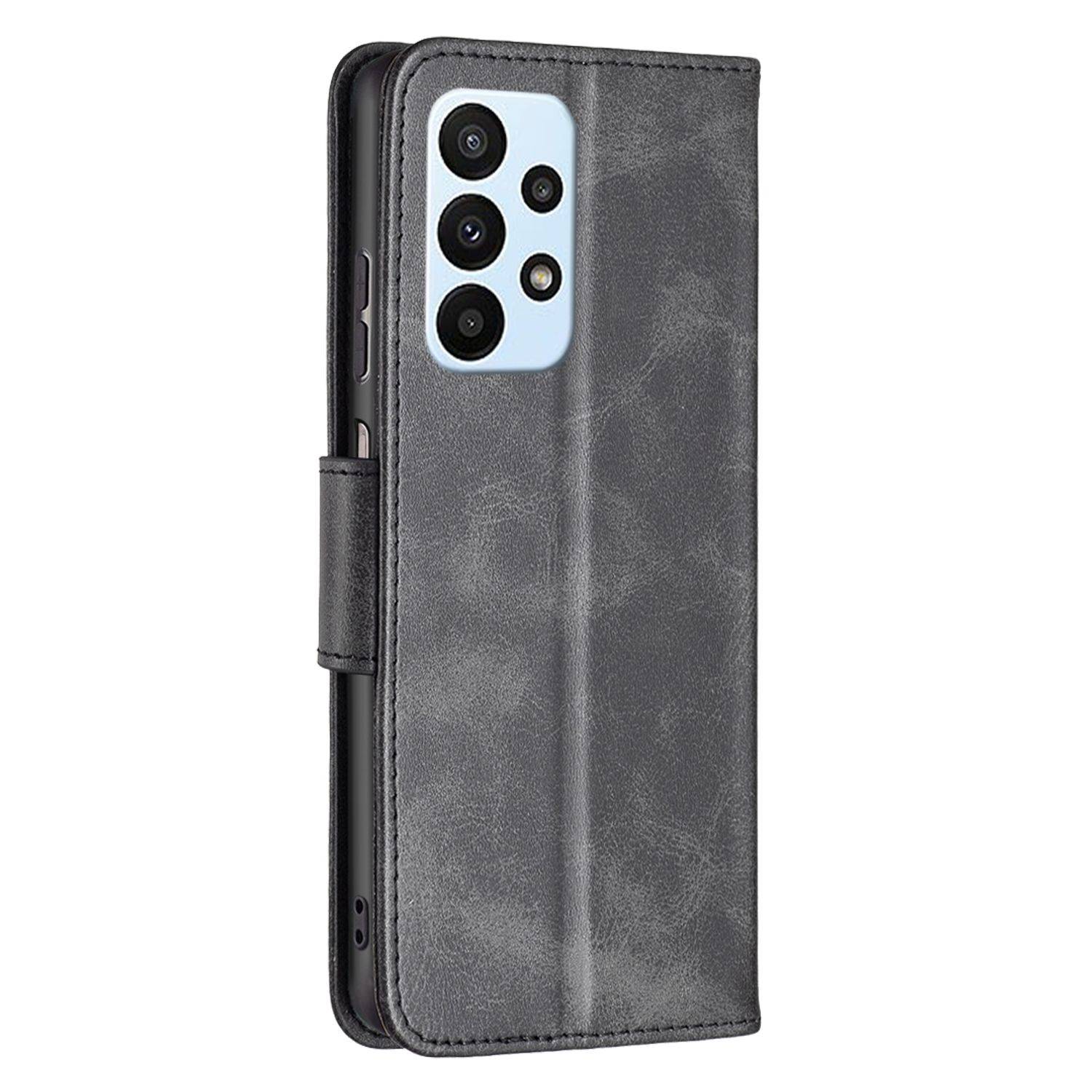 Hülle kompatibel mit Samsung Galaxy A23 Kunstleder Handyhülle - Handy Case Schwarz