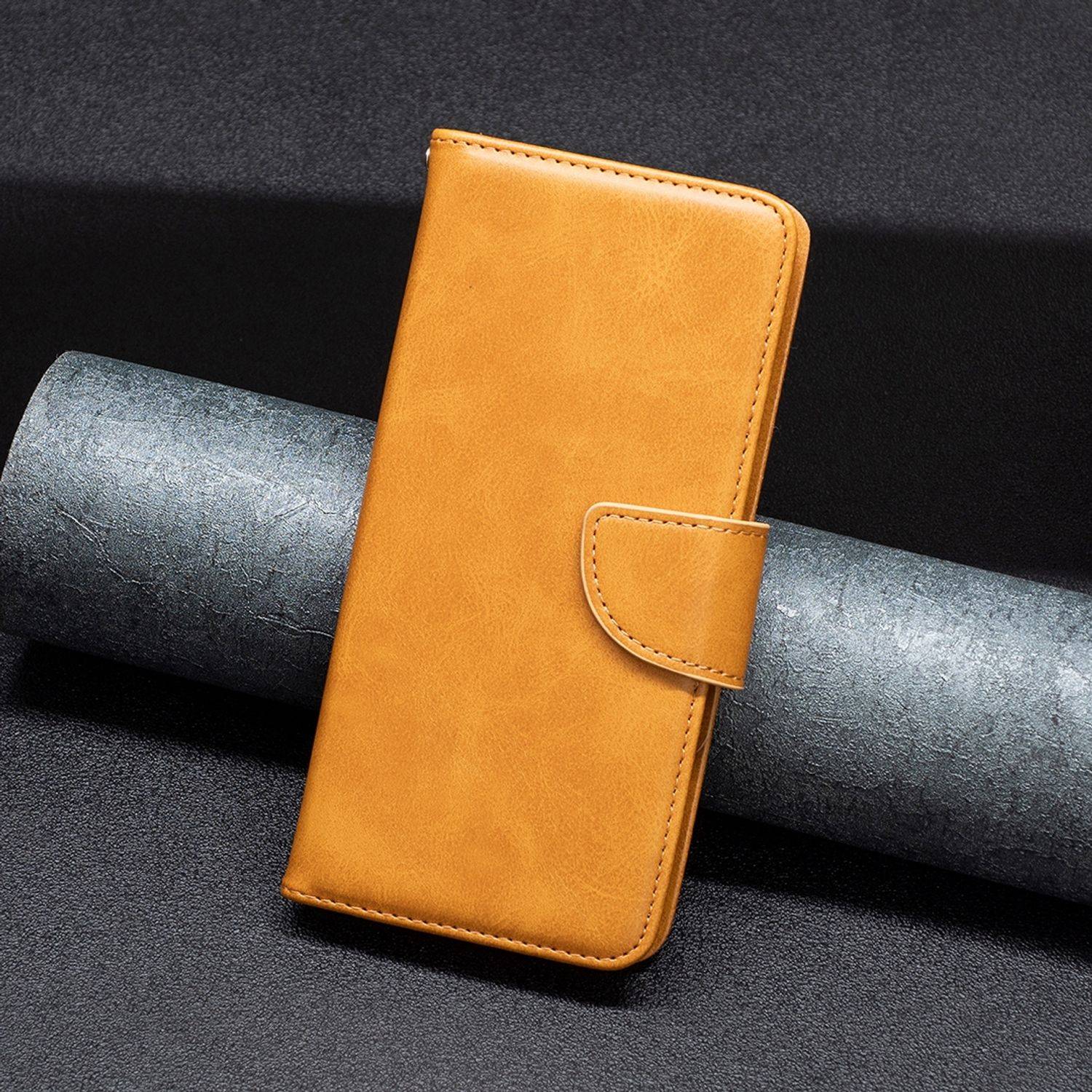Hülle kompatibel mit ZTE Blade A71 Kunstleder Handyhülle - Handy Case Gelb
