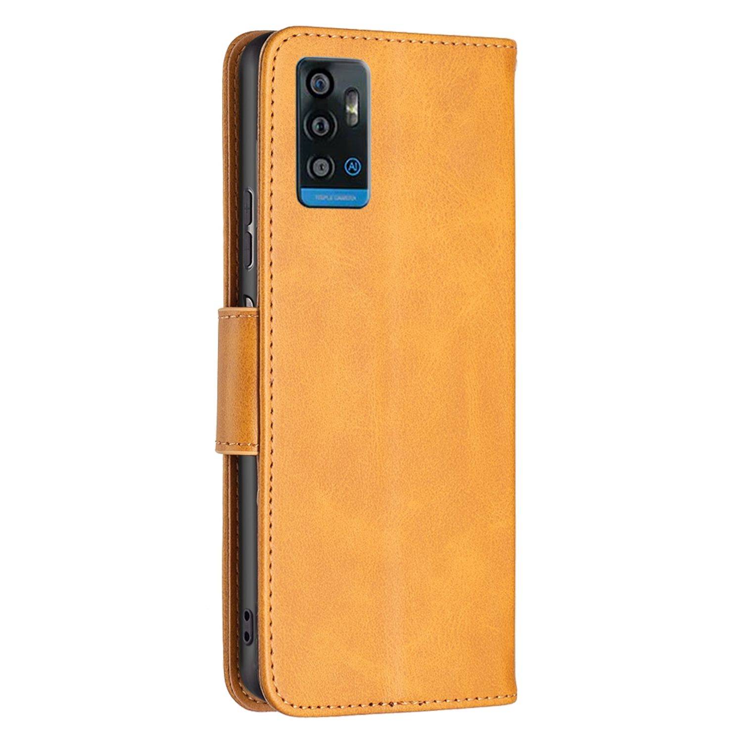 Hülle kompatibel mit ZTE Blade A71 Kunstleder Handyhülle - Handy Case Gelb