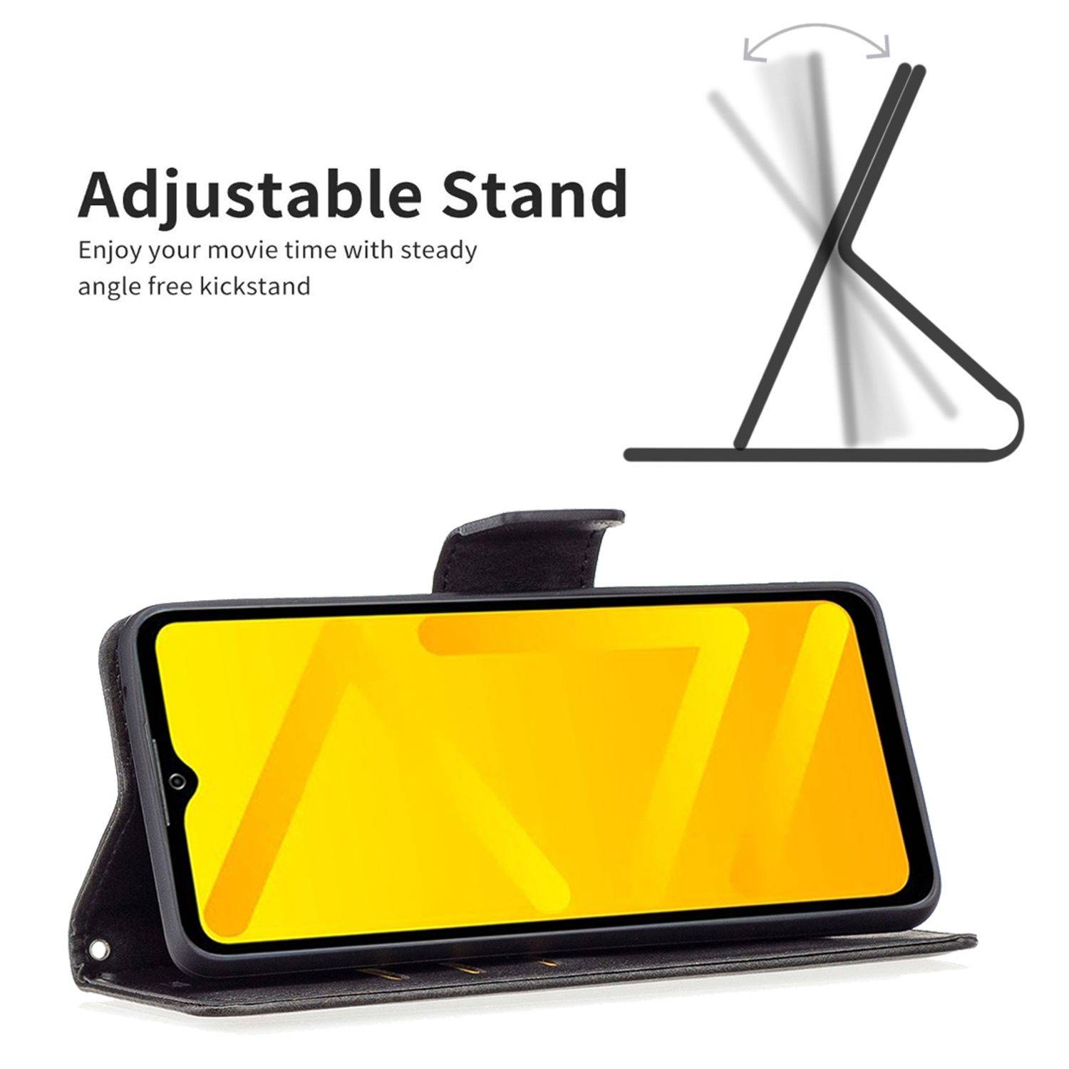 Hülle kompatibel mit ZTE Blade A71 Kunstleder Handyhülle - Handy Case Schwarz
