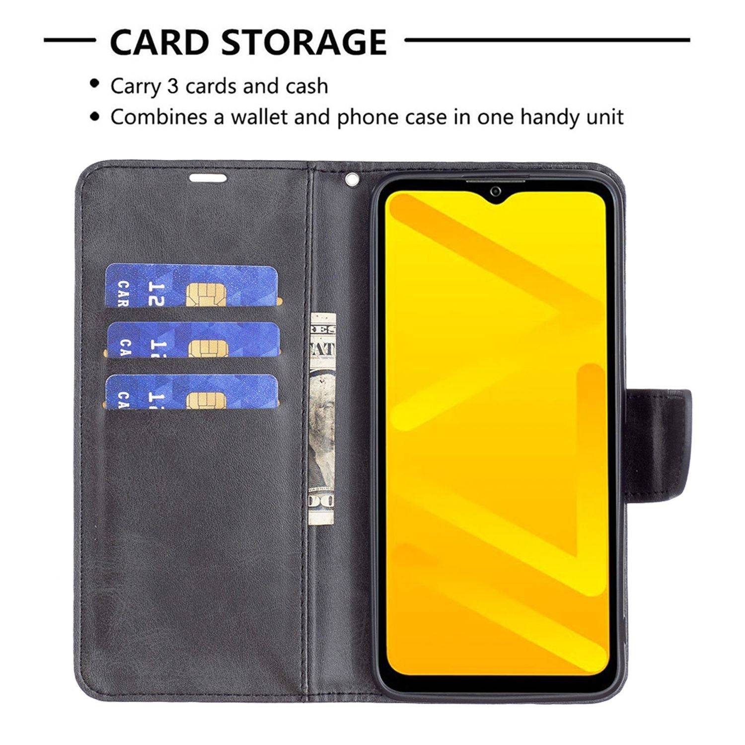 Hülle kompatibel mit ZTE Blade A71 Kunstleder Handyhülle - Handy Case Schwarz