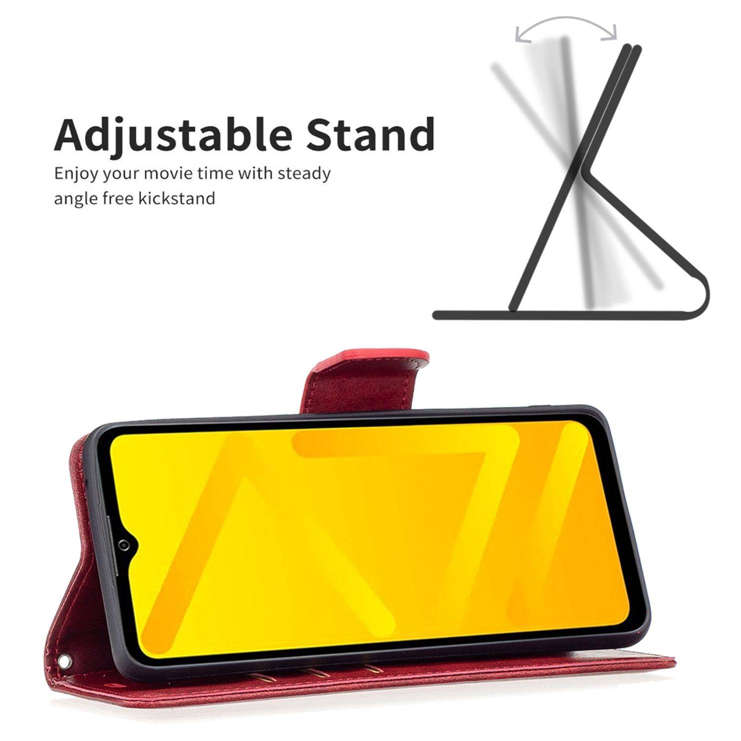Hülle kompatibel mit ZTE Blade A71 Kunstleder Handyhülle - Handy Case Rot