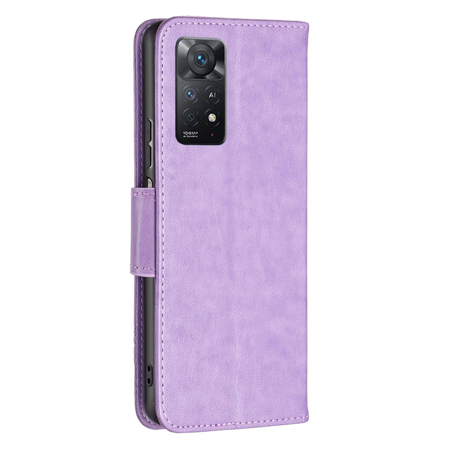 Hülle kompatibel mit Xiaomi Redmi Note 11 Pro / Note 11 Pro+ 5G Kunstleder Handyhülle - Handy Case Lila
