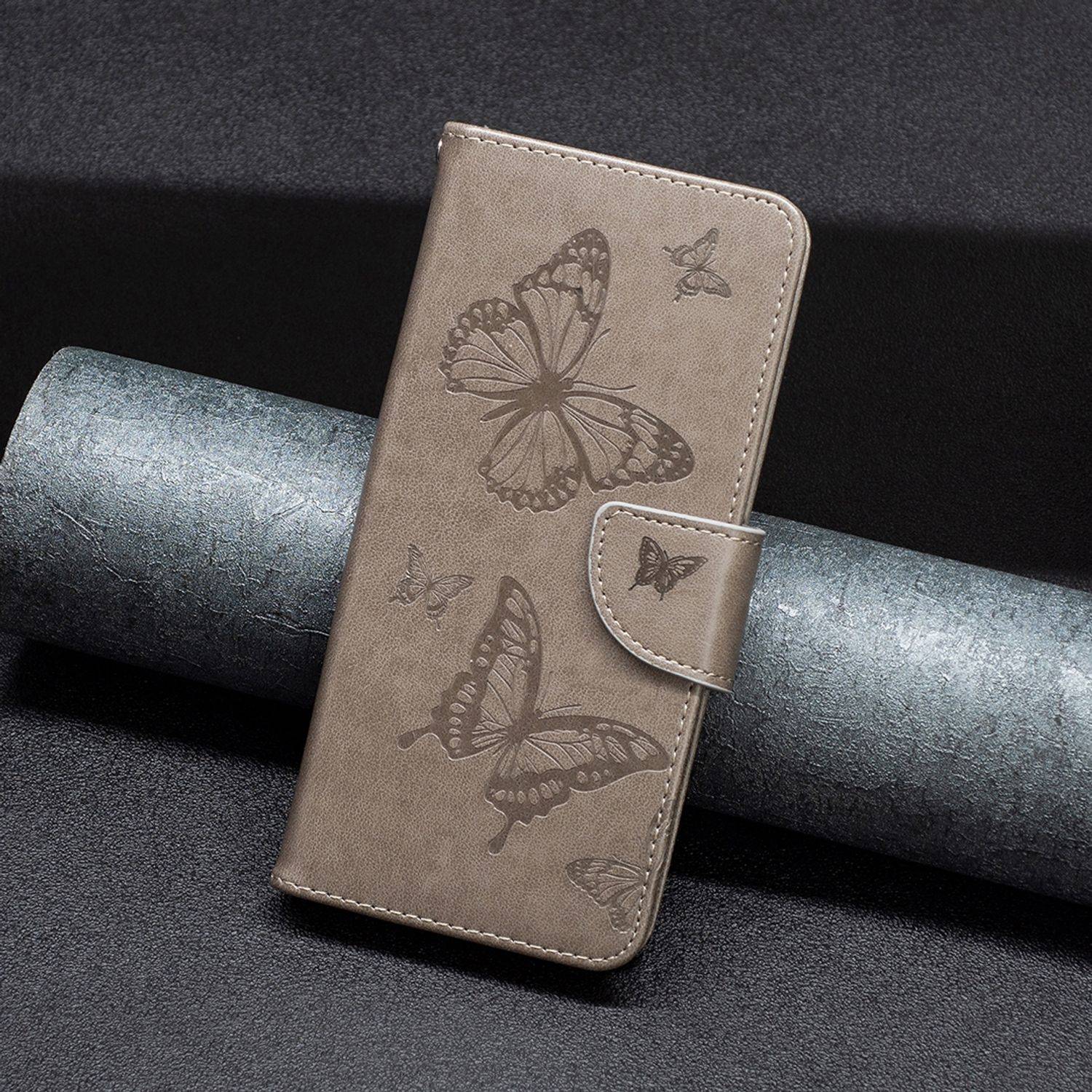 Hülle kompatibel mit Xiaomi Redmi Note 11 / Note 11S Global Kunstleder Handyhülle - Handy Case Grau