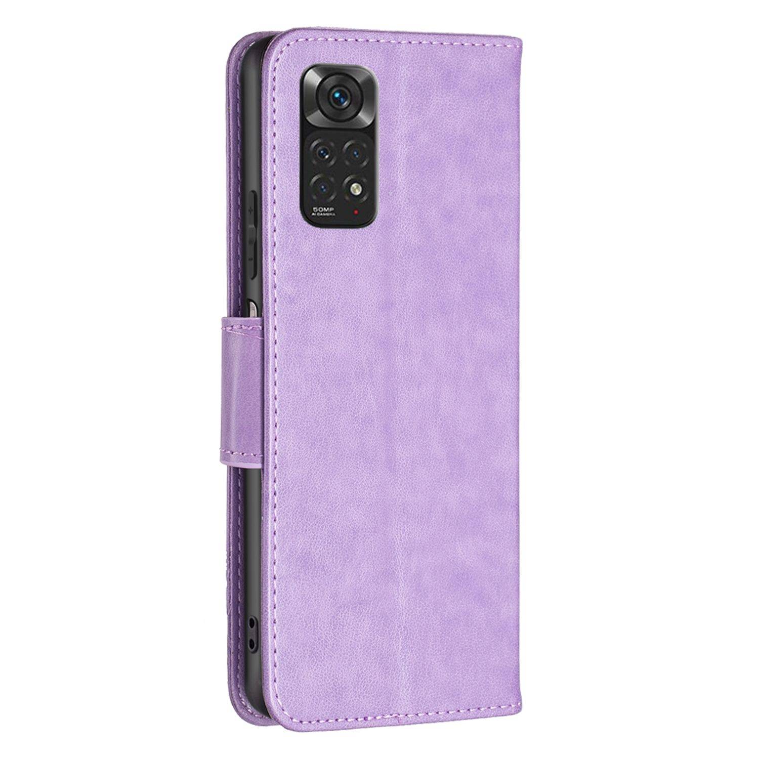 Hülle kompatibel mit Xiaomi Redmi Note 11 / Note 11S Global Kunstleder Handyhülle - Handy Case Lila