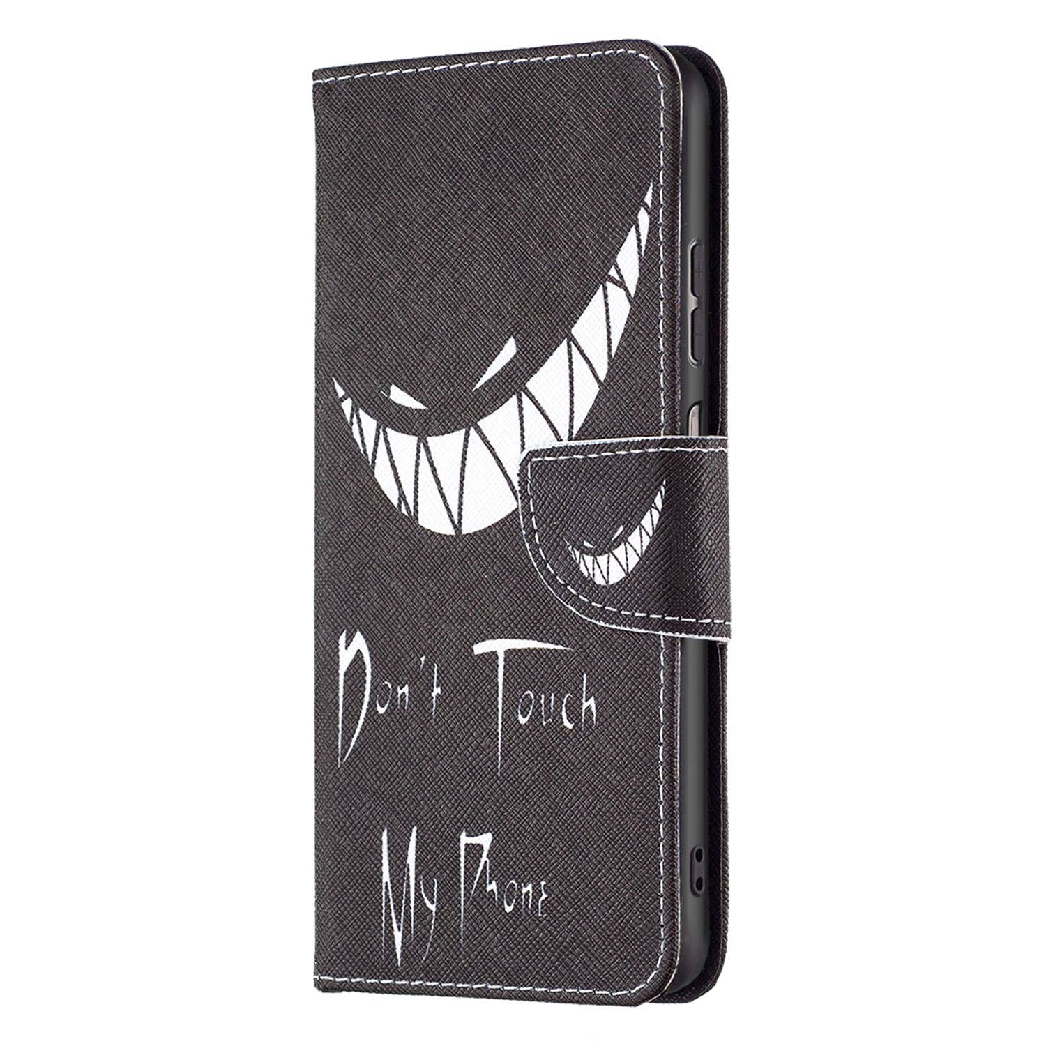 Hülle kompatibel mit Samsung Galaxy A23 Kunstleder Handyhülle - Handy Case Grinsen