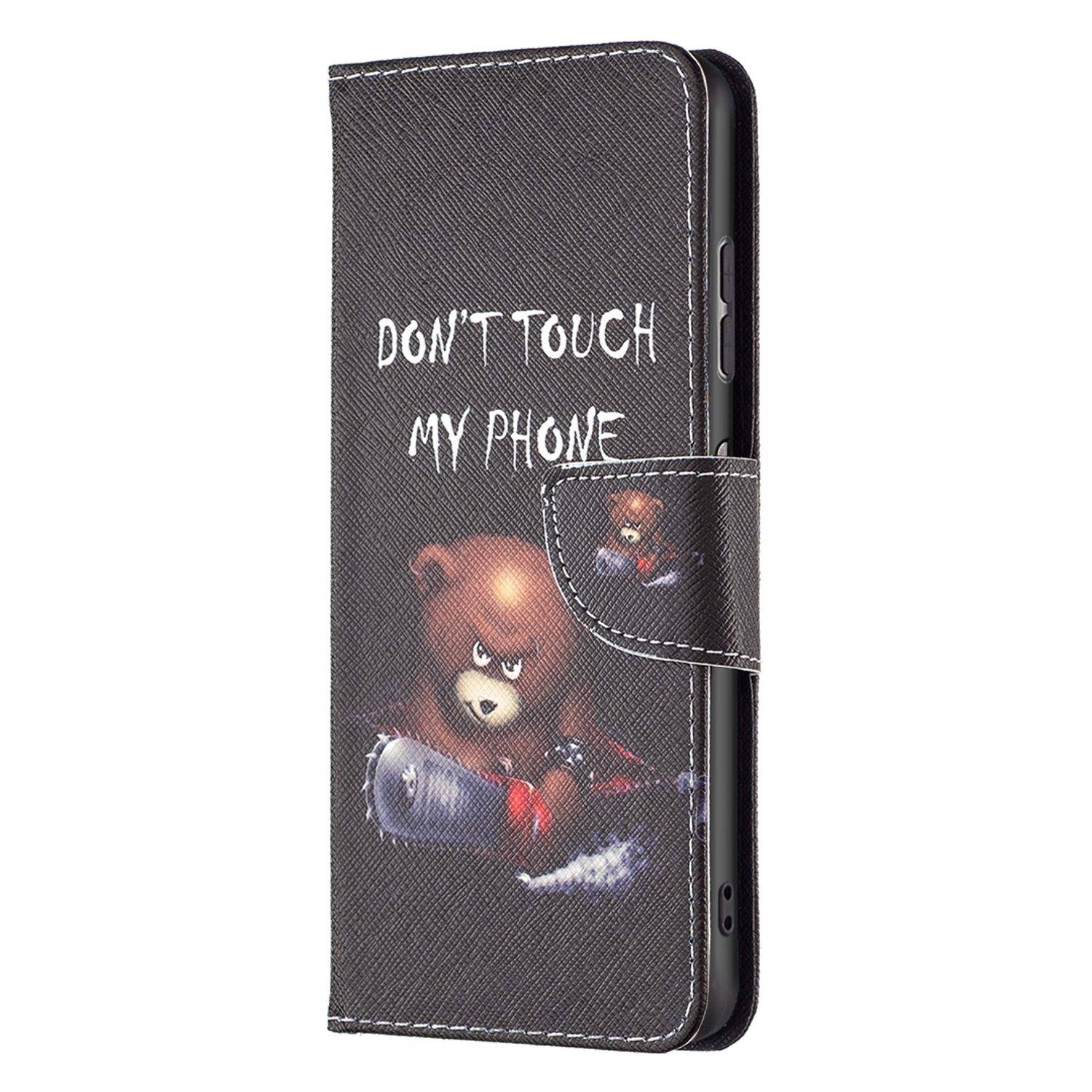 Hülle kompatibel mit Nokia G21 / G11 Kunstleder Handyhülle - Handy Case Dont Touch My Phone Bär