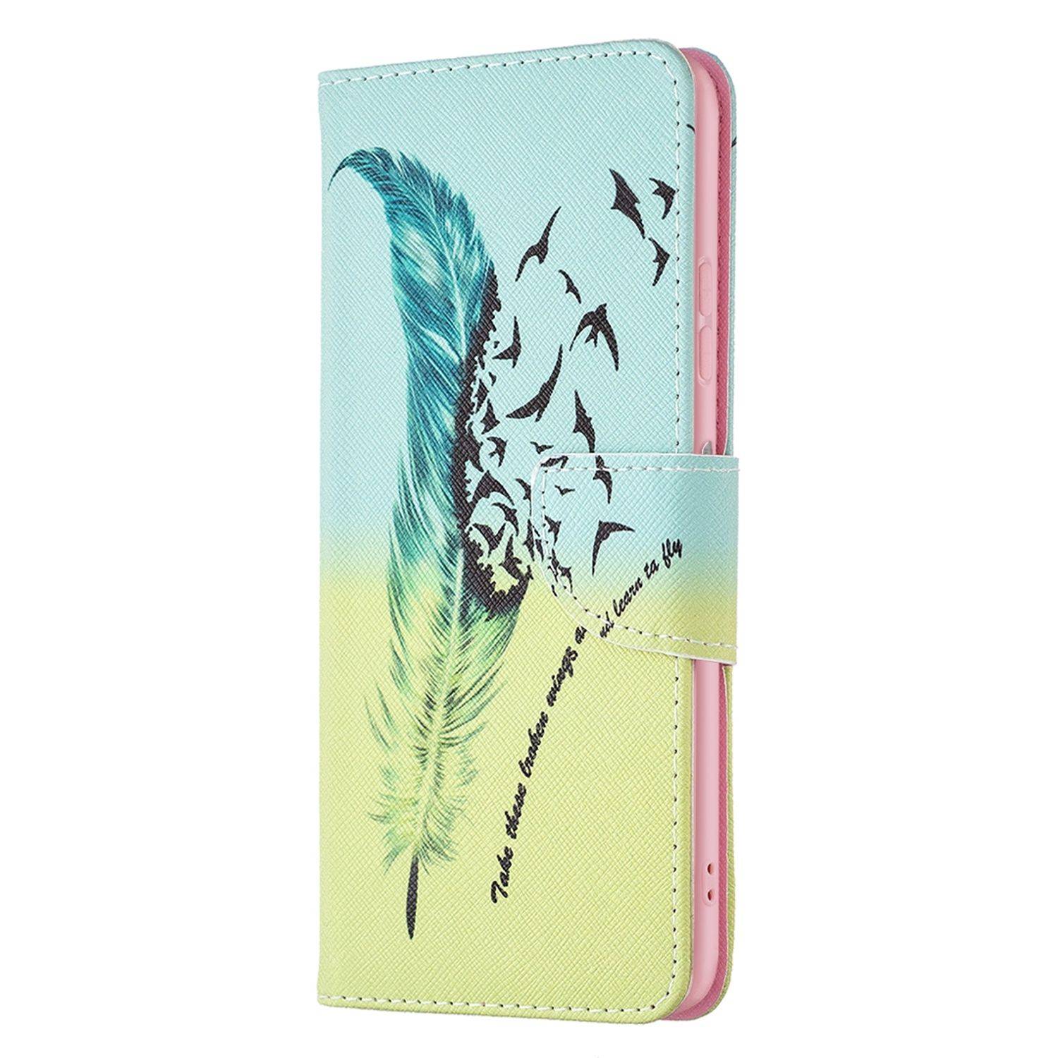 Hülle kompatibel mit Nokia G21 / G11 Kunstleder Handyhülle - Handy Case Feder