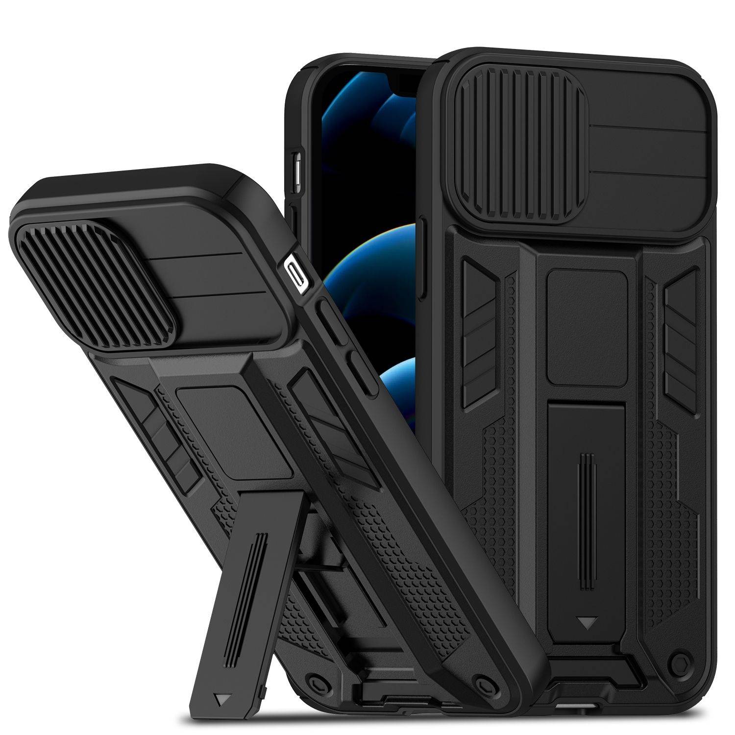Hülle kompatibel mit Apple iPhone 12 Kunststoff Soft Handyhülle - Handy Case Schwarz