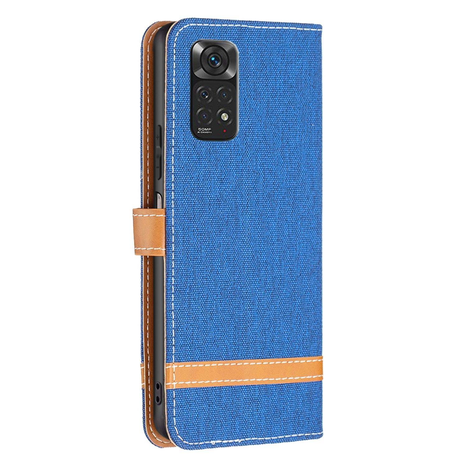 Hülle kompatibel mit Xiaomi Redmi Note 11 / Note 11S Global Kunstleder Handyhülle - Handy Case KÖNIGSBLAU