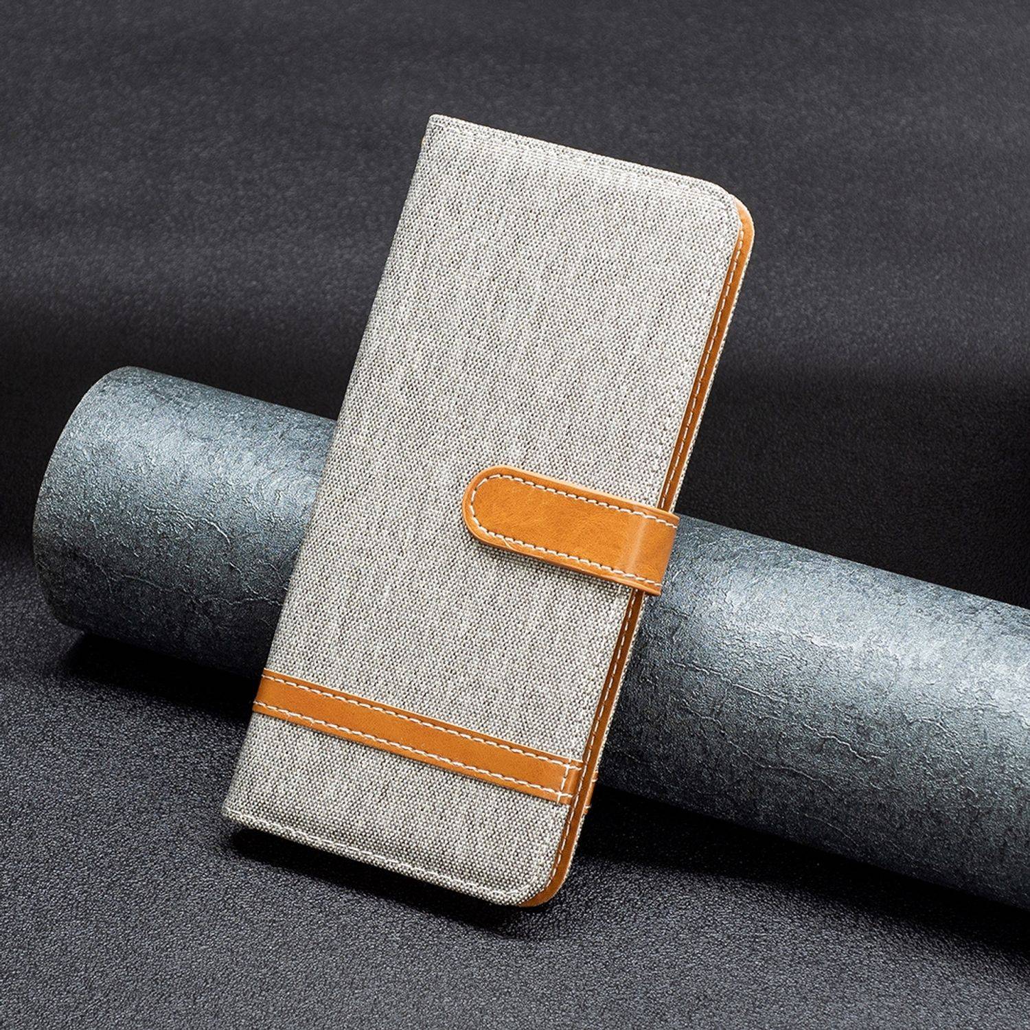 Hülle kompatibel mit Xiaomi Redmi Note 11 / Note 11S Global Kunstleder Handyhülle - Handy Case Grau