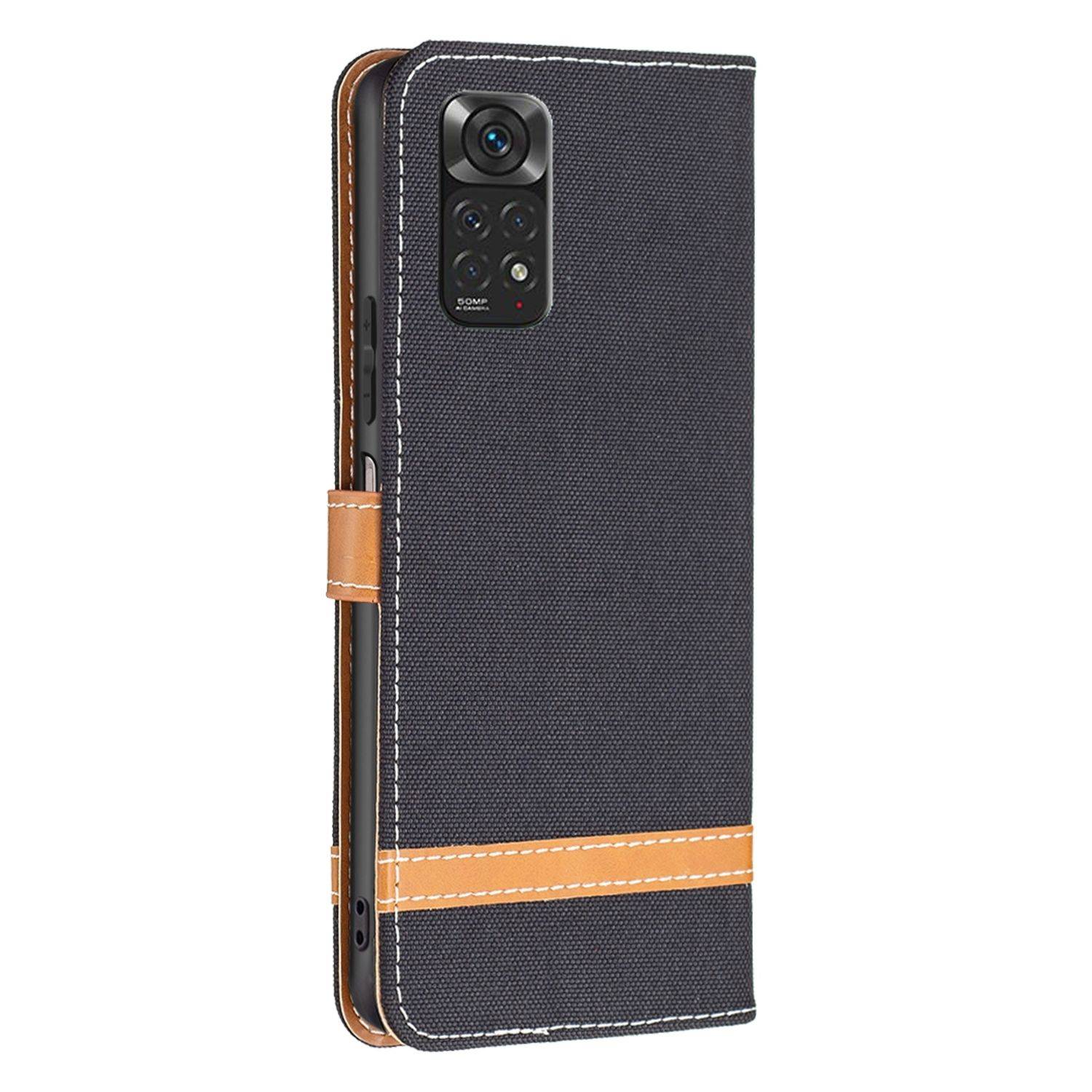 Hülle kompatibel mit Xiaomi Redmi Note 11 / Note 11S Global Kunstleder Handyhülle - Handy Case Schwarz