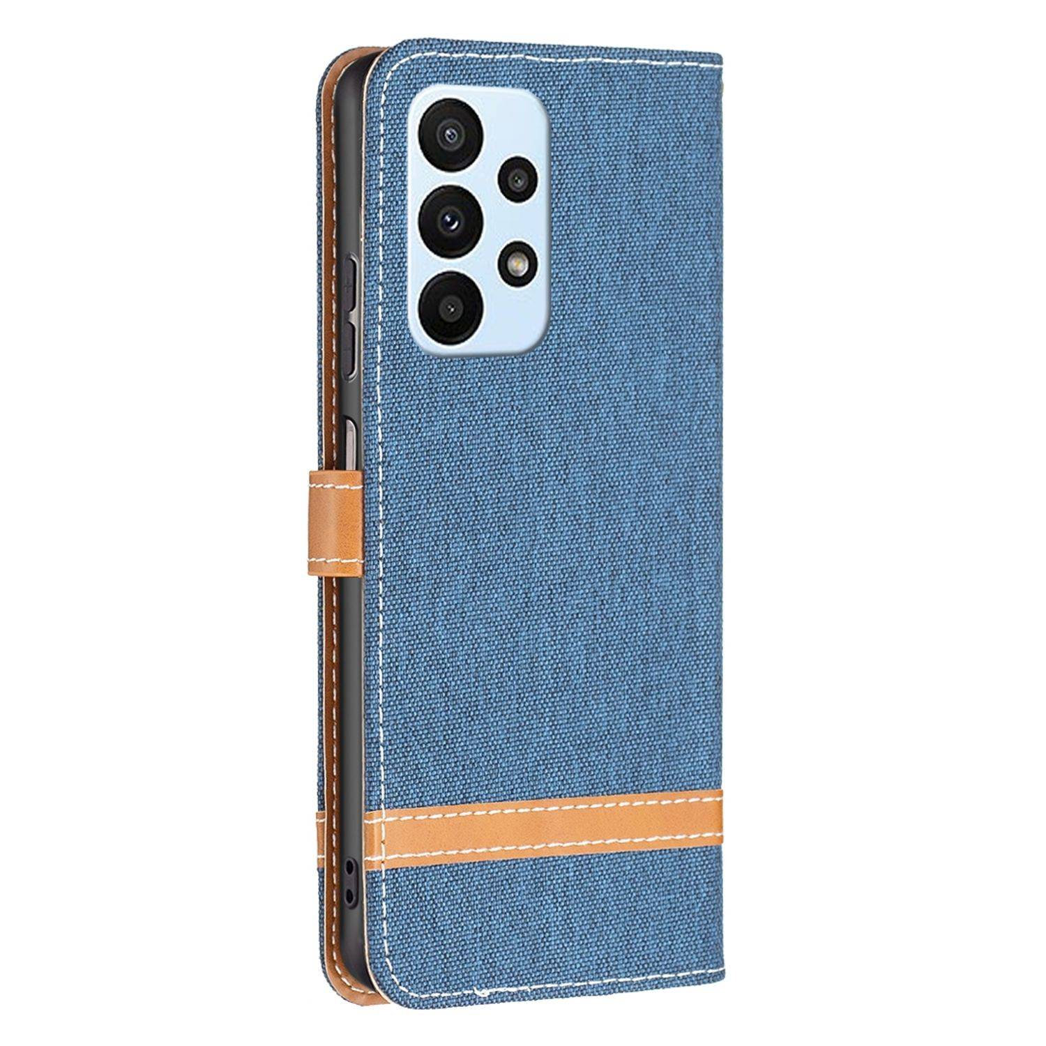 Hülle kompatibel mit Samsung Galaxy A23 Kunstleder Handyhülle - Handy Case Dunkelblau