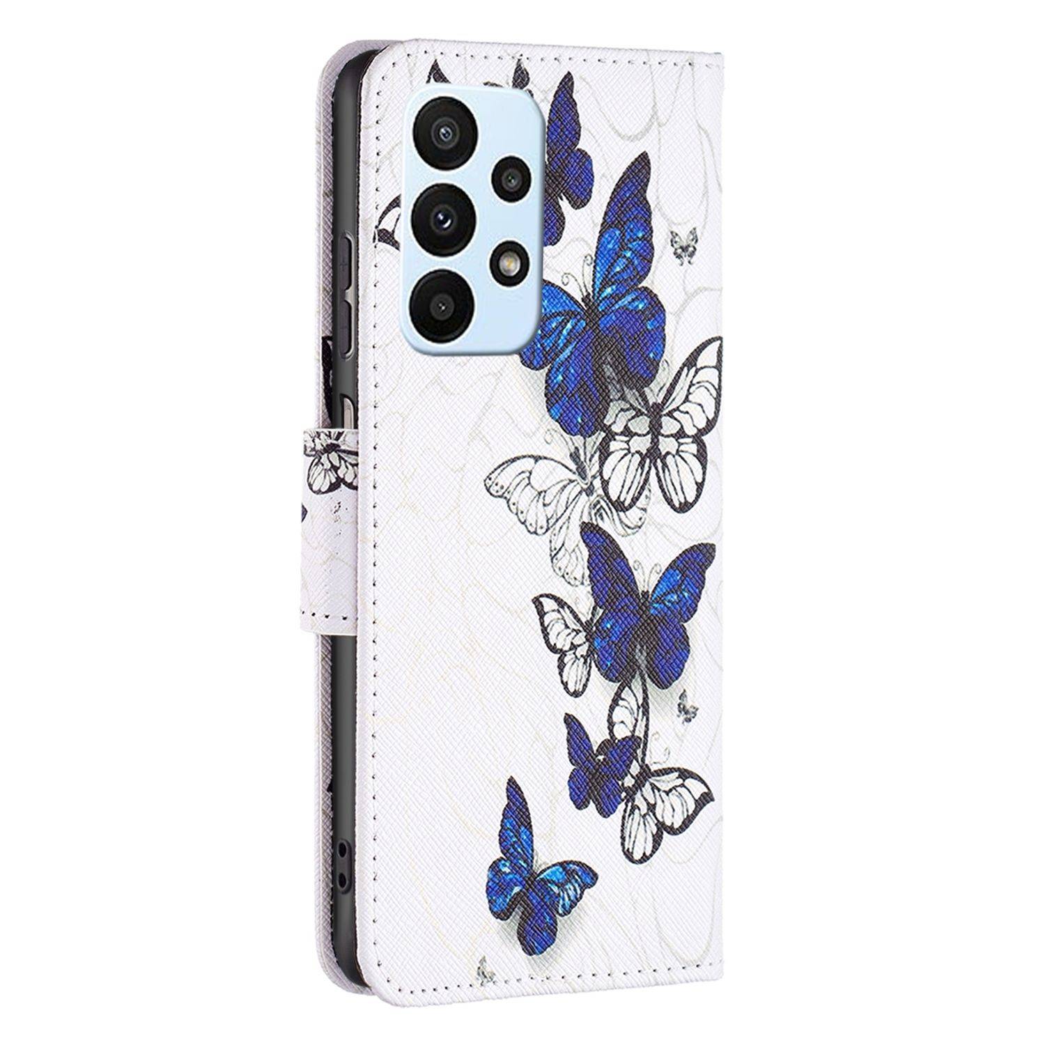 Hülle kompatibel mit Samsung Galaxy A23 Kunstleder Handyhülle - Handy Case Schmetterlinge