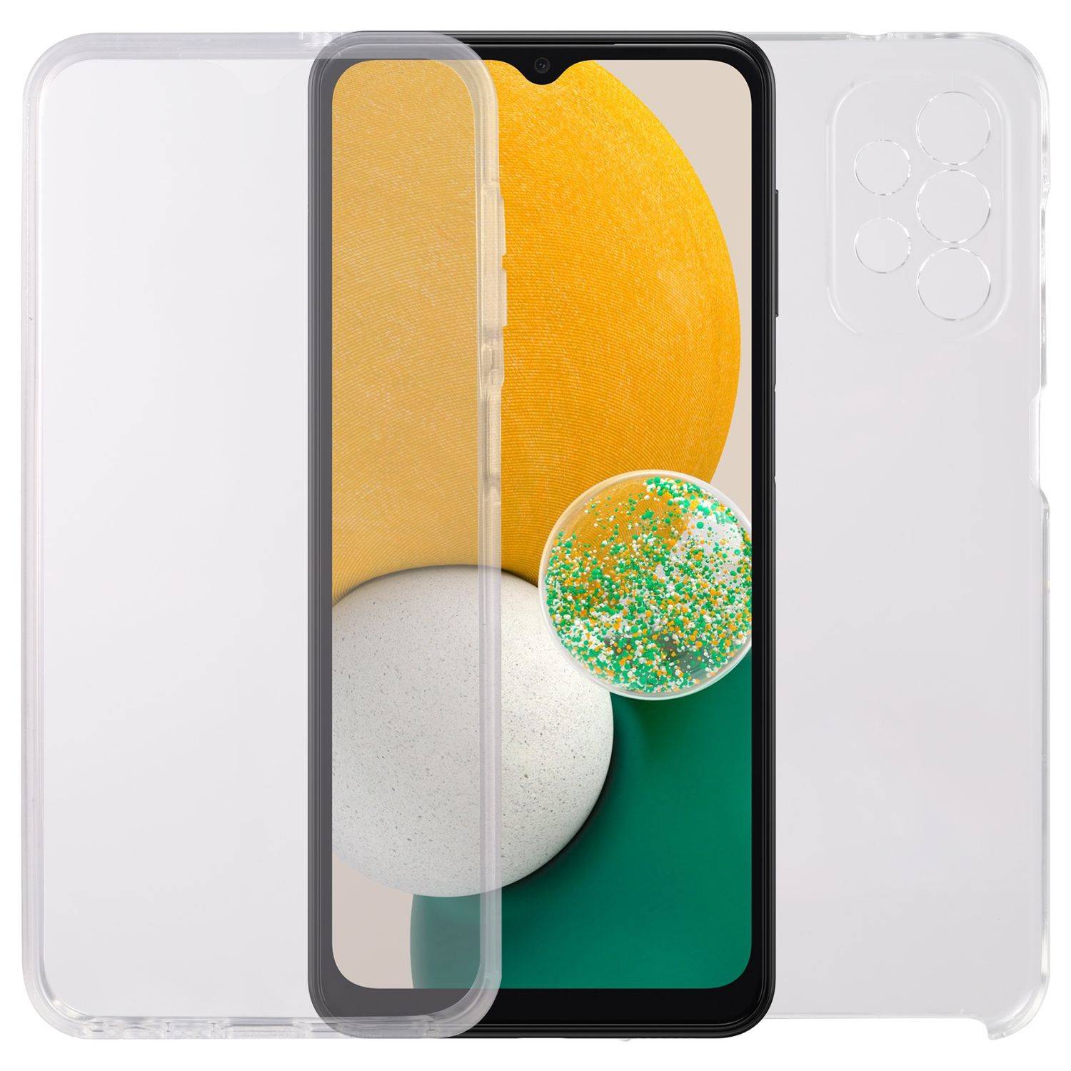 Hülle kompatibel mit Samsung Galaxy A13 4G Kunststoff Full Cover Handyhülle - Case Transparent