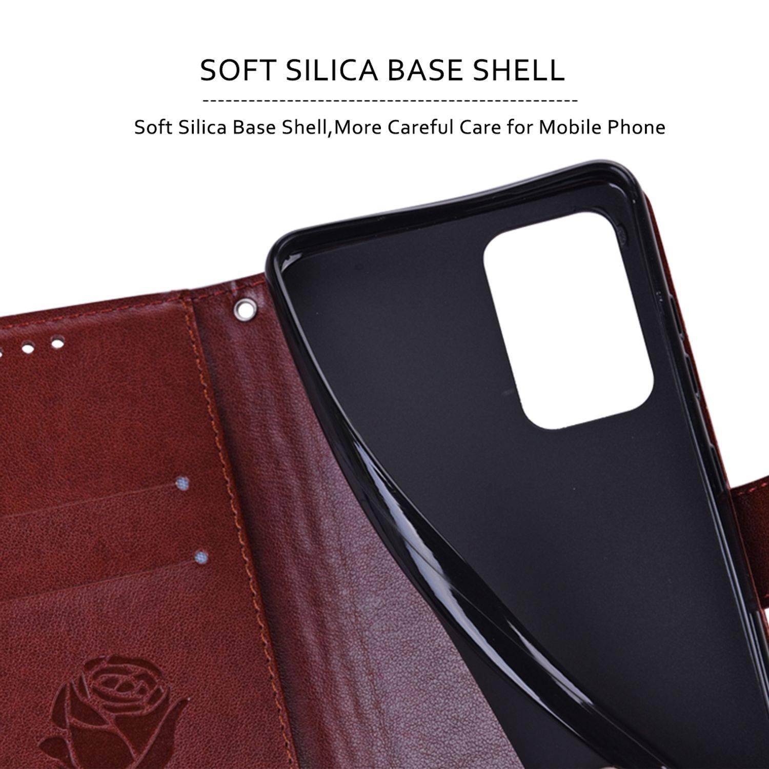 Hülle kompatibel mit Samsung Galaxy A53 5G Kunstleder Handyhülle - Handy Case Braun