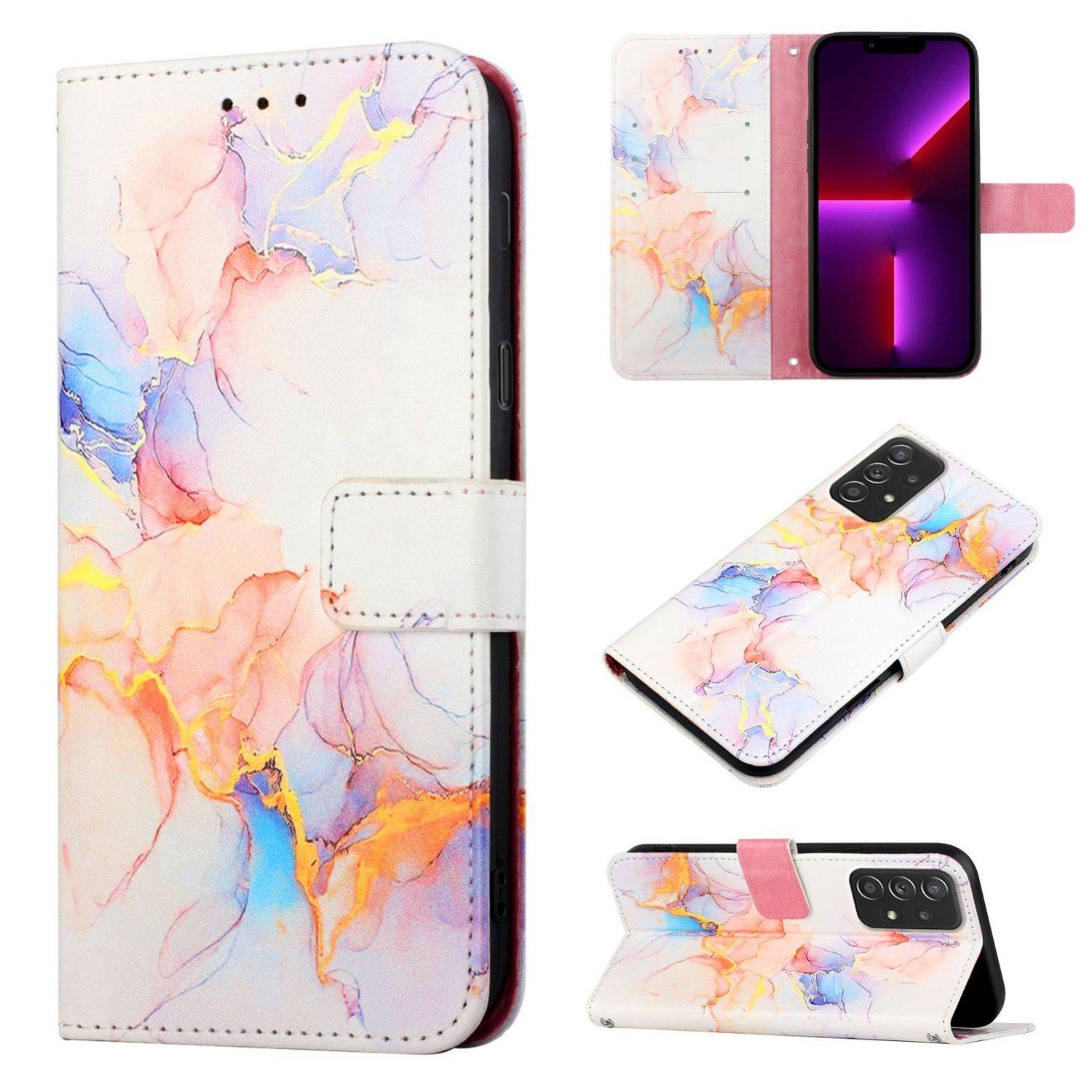 Hülle kompatibel mit Samsung Galaxy A23 Kunstleder Handyhülle - Handy Case Motiv 3