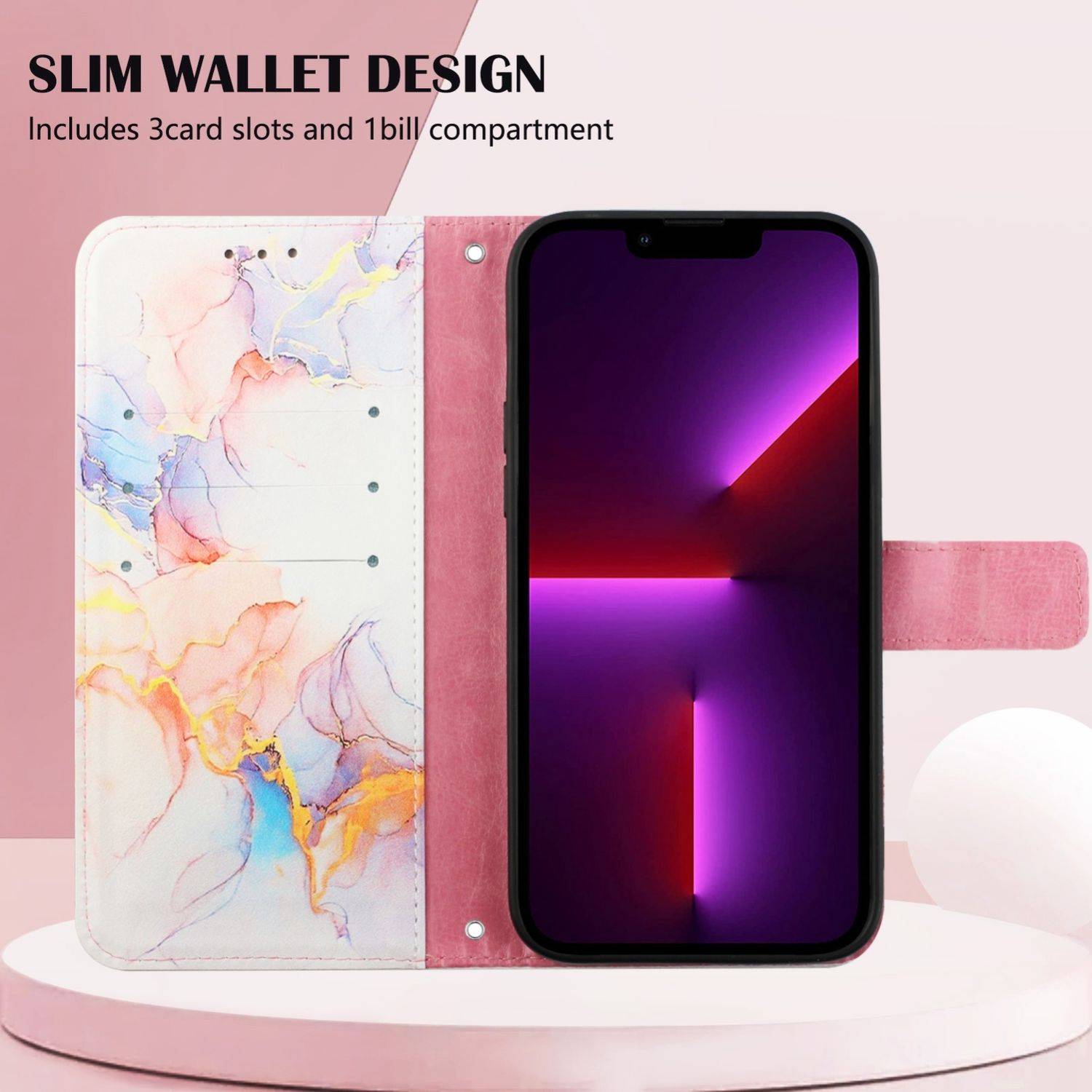 Hülle kompatibel mit Samsung Galaxy A23 Kunstleder Handyhülle - Handy Case Motiv 3