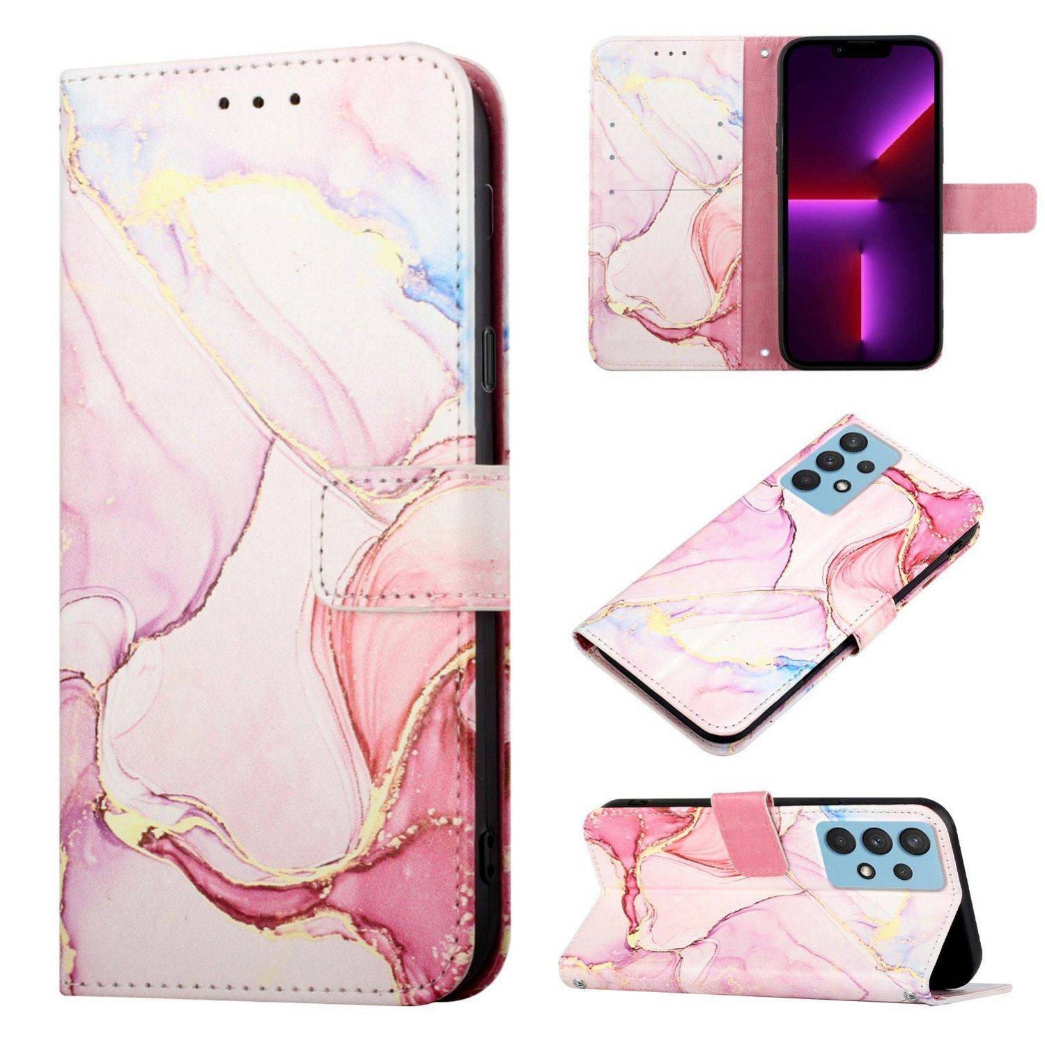 Hülle kompatibel mit Samsung Galaxy A33 5G Kunstleder Handyhülle - Handy Case Motiv 4