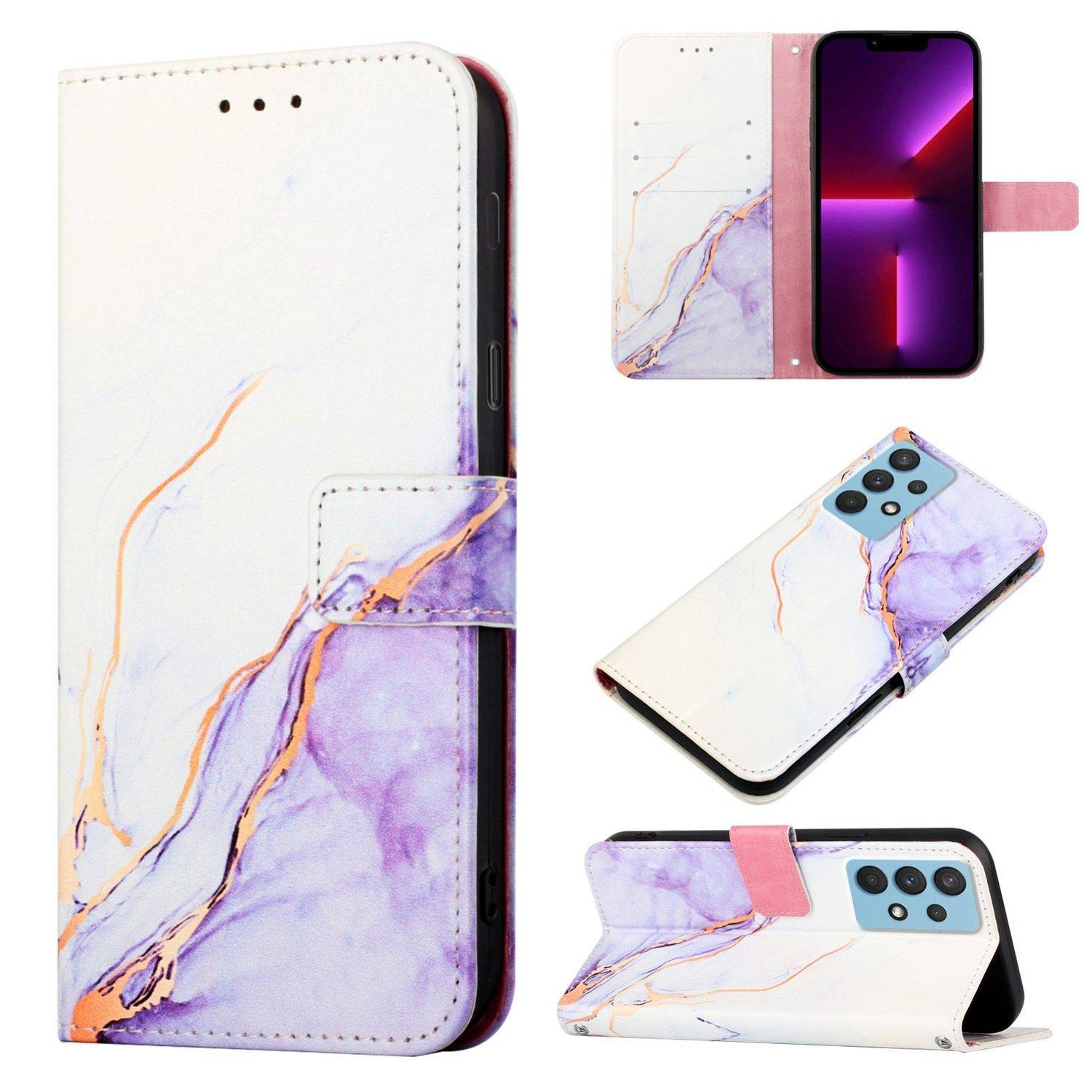 Hülle kompatibel mit Samsung Galaxy A33 5G Kunstleder Handyhülle - Handy Case Motiv 5