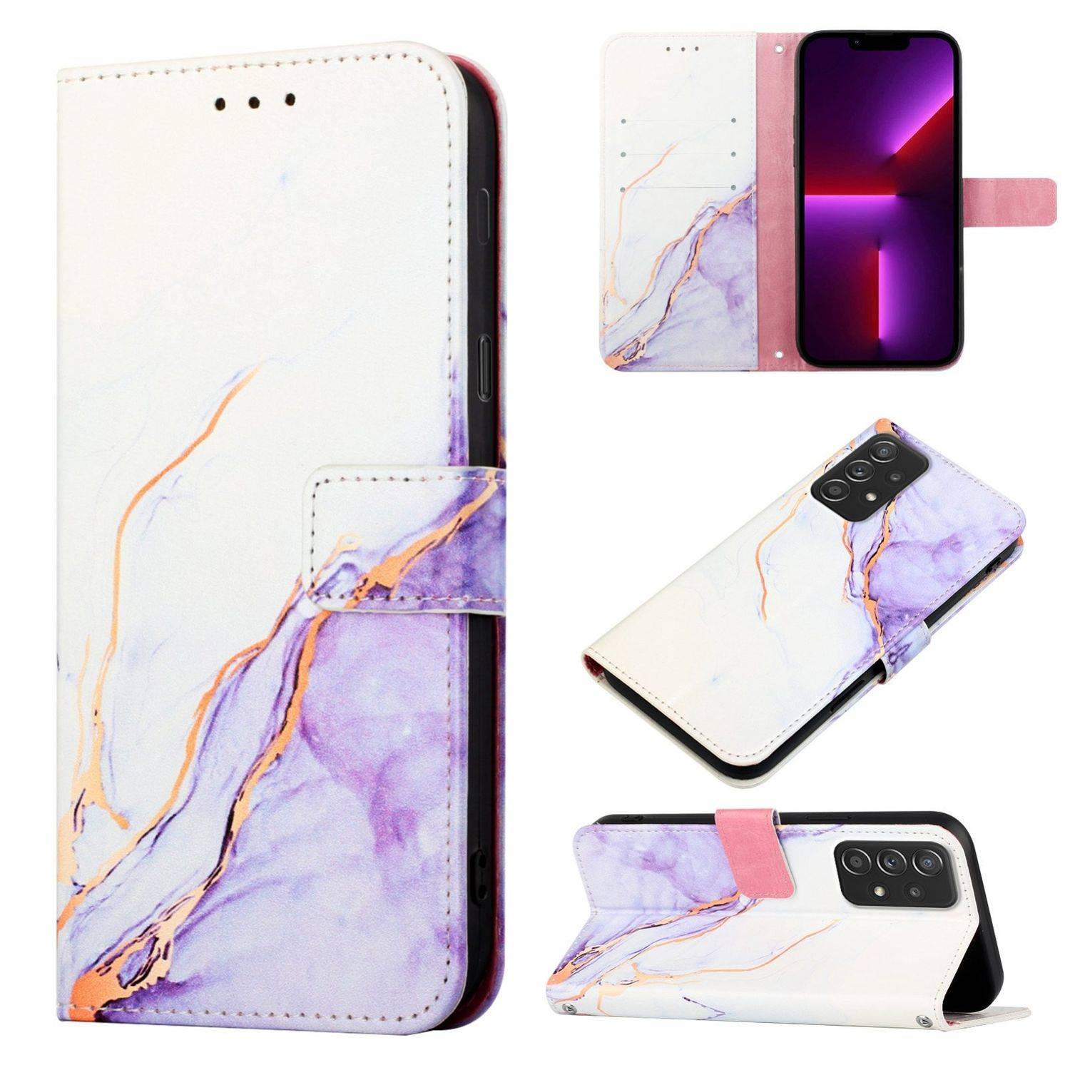 Hülle kompatibel mit Samsung Galaxy A53 5G Kunstleder Handyhülle - Handy Case Motiv 5