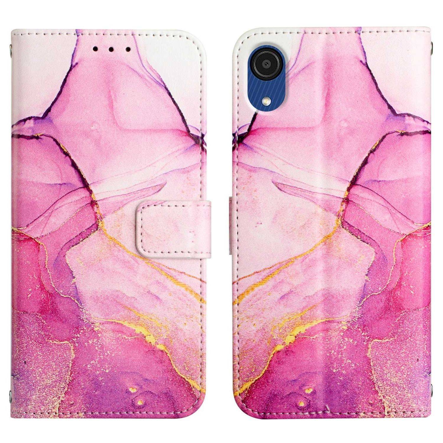 Hülle kompatibel mit Samsung Galaxy A03 Core Kunstleder Handyhülle - Handy Case Motiv 1