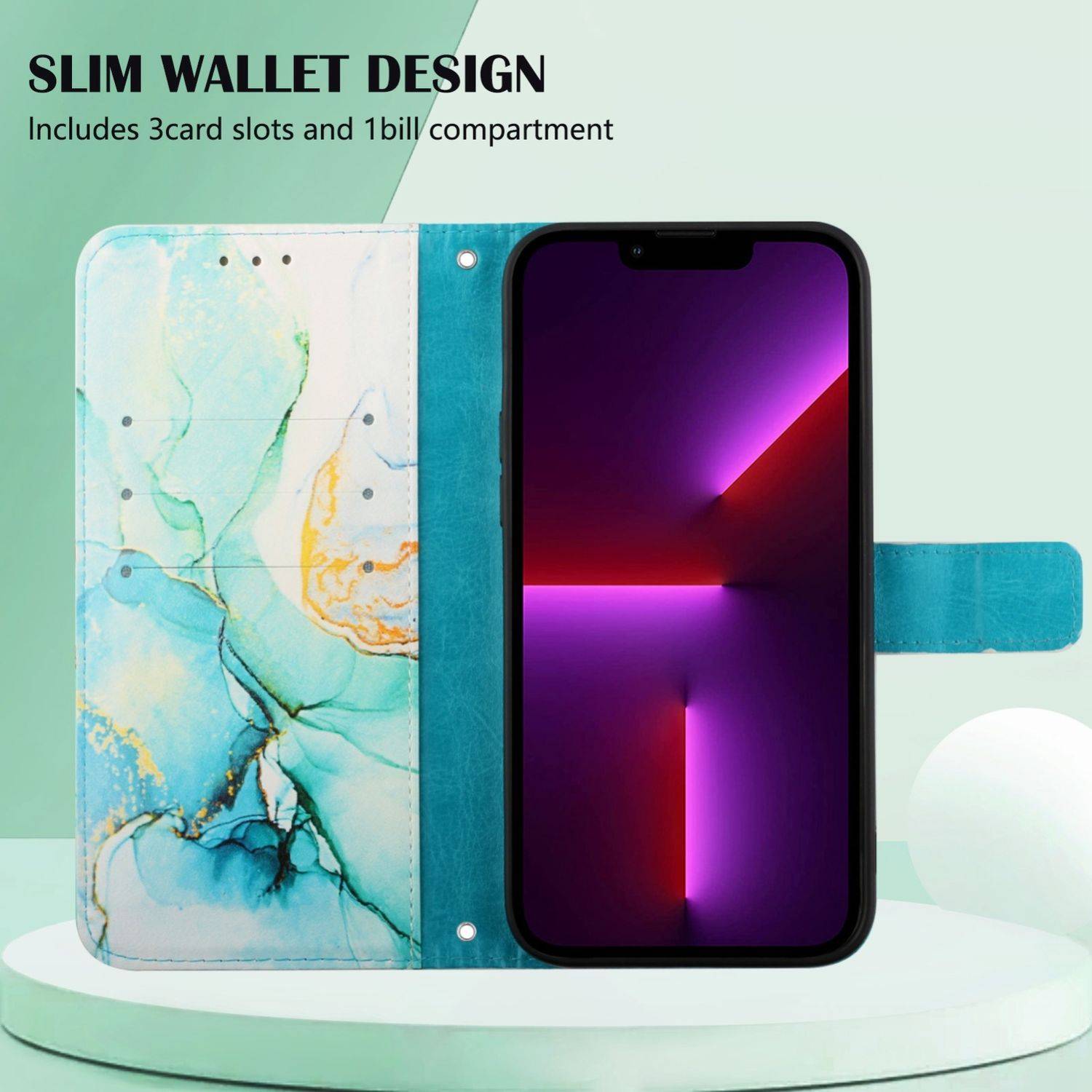 Hülle kompatibel mit Samsung Galaxy A03 Core Kunstleder Handyhülle - Handy Case Motiv 2