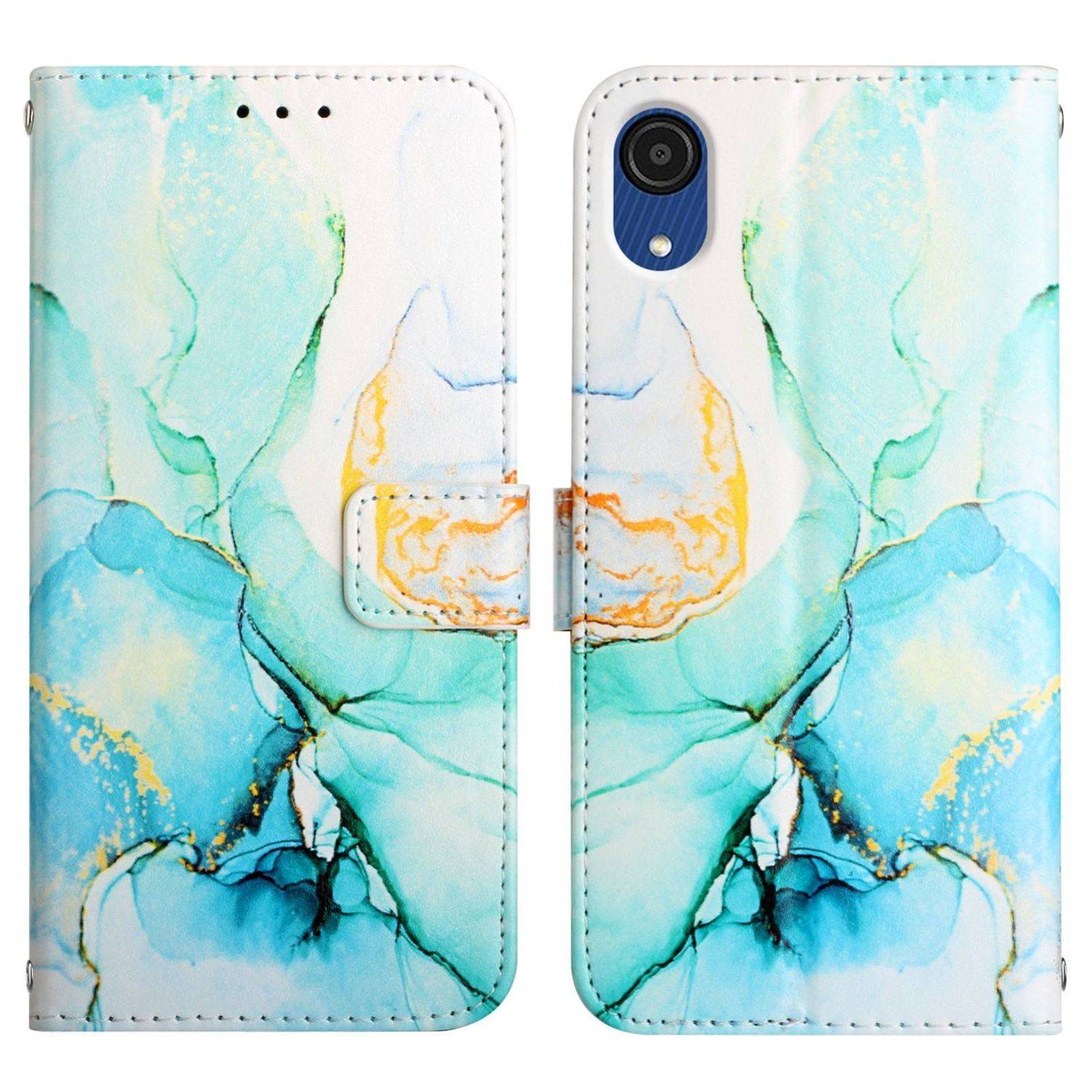 Hülle kompatibel mit Samsung Galaxy A03 Core Kunstleder Handyhülle - Handy Case Motiv 2