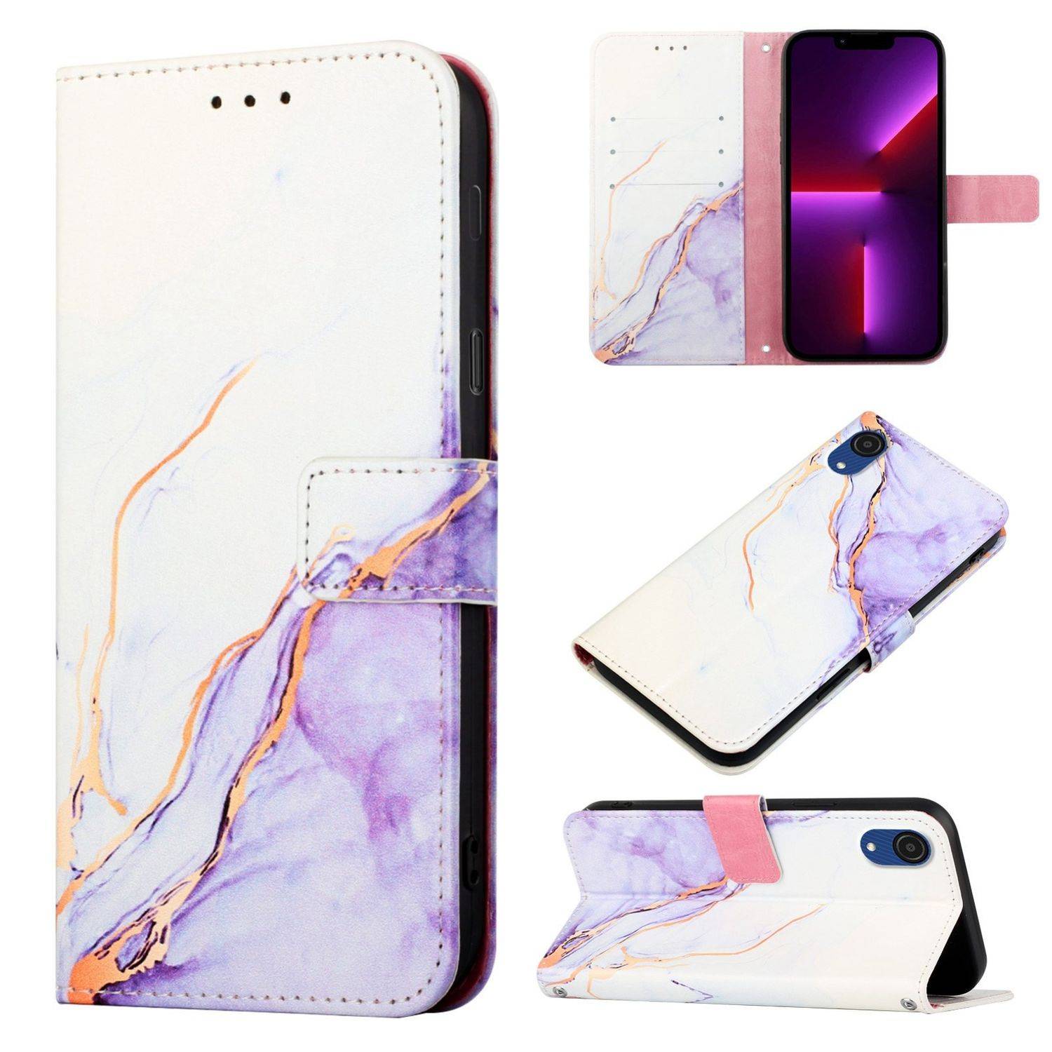 Hülle kompatibel mit Samsung Galaxy A03 Core Kunstleder Handyhülle - Handy Case Motiv 5