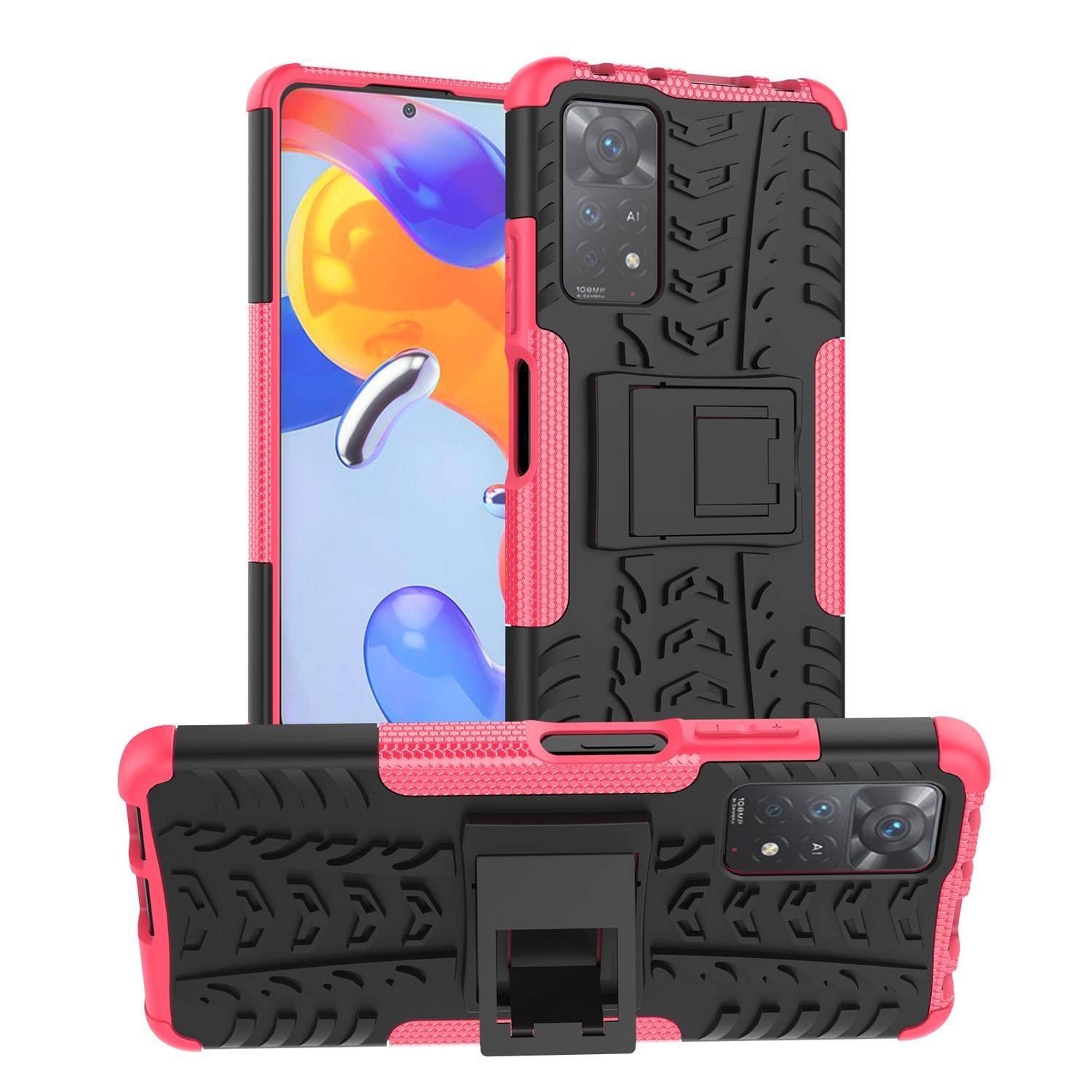 Hülle kompatibel mit Xiaomi Redmi Note 11 Pro / Note 11 Pro+ 5G Kunststoff Soft Handyhülle - Handy Case Rosa