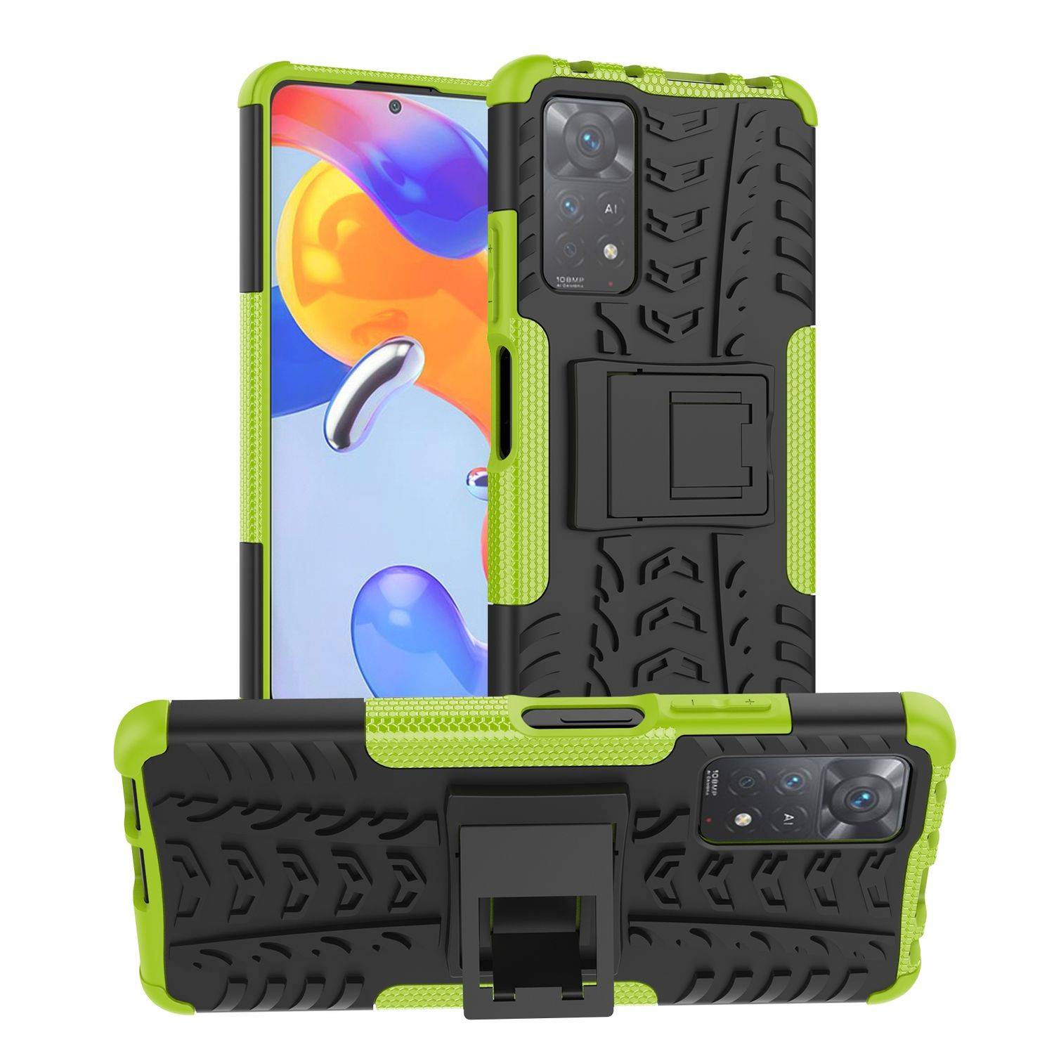 Hülle kompatibel mit Xiaomi Redmi Note 11 Pro / Note 11 Pro+ 5G Kunststoff Soft Handyhülle - Handy Case Grün