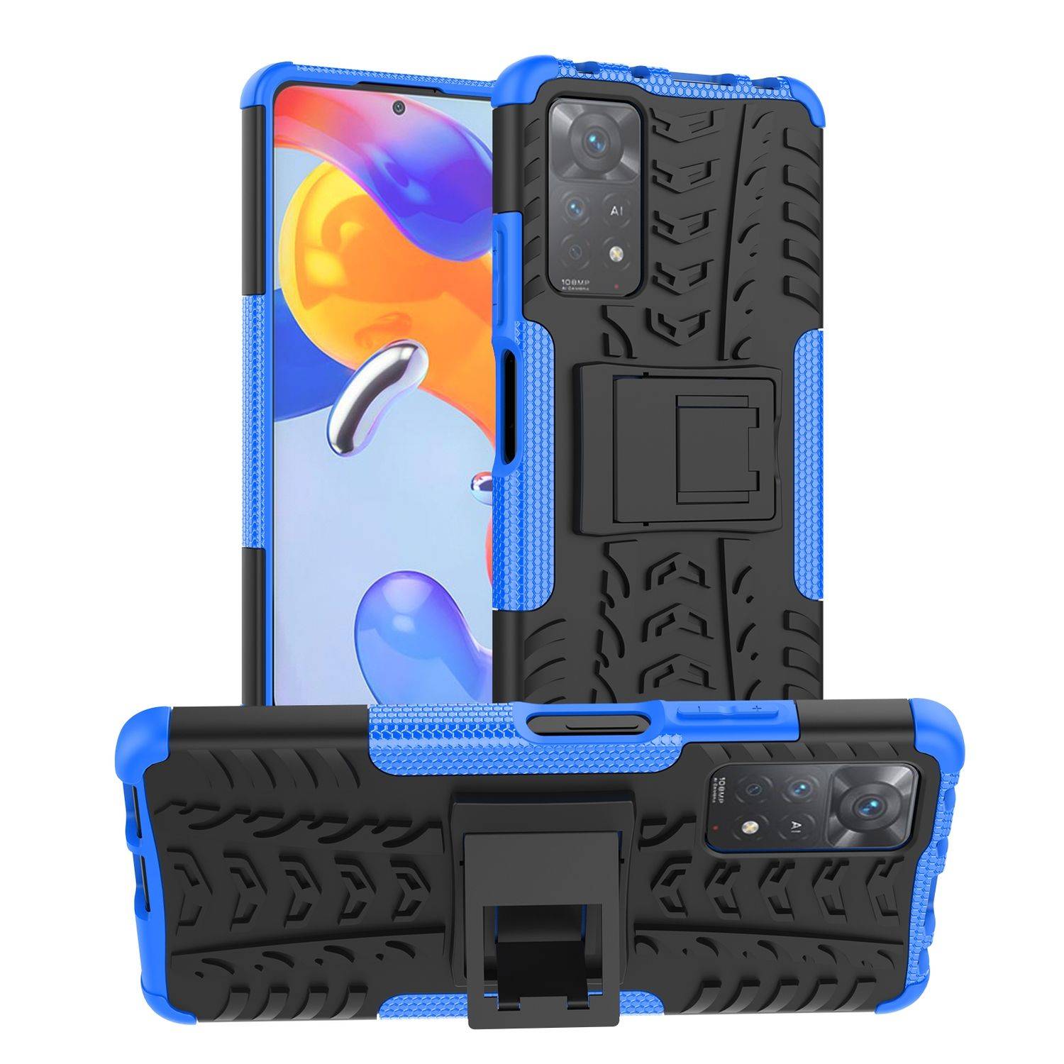 Hülle kompatibel mit Xiaomi Redmi Note 11 Pro / Note 11 Pro+ 5G Kunststoff Soft Handyhülle - Handy Case Blau
