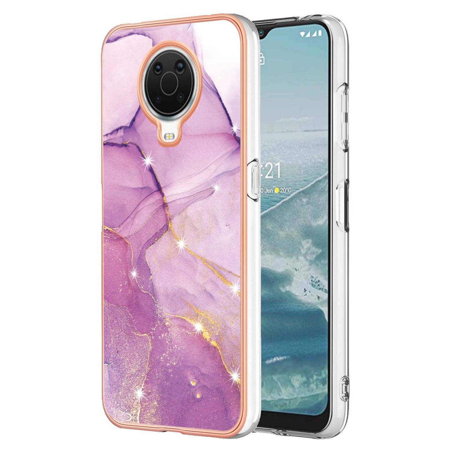 Hülle kompatibel mit Nokia G10 / G20 Kunststoff Soft Handyhülle - Handy Case Violett 1