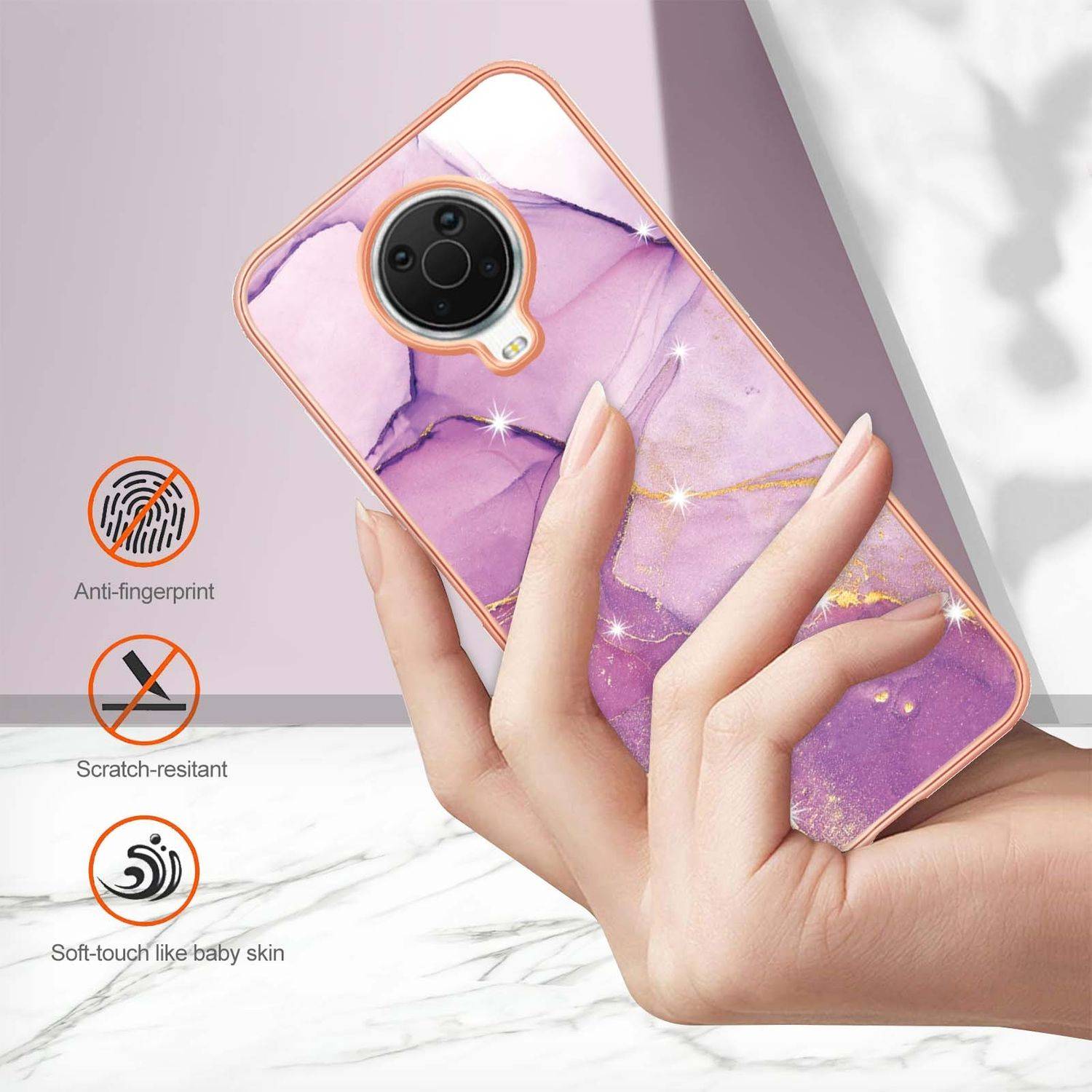 Hülle kompatibel mit Nokia G10 / G20 Kunststoff Soft Handyhülle - Handy Case Violett 1