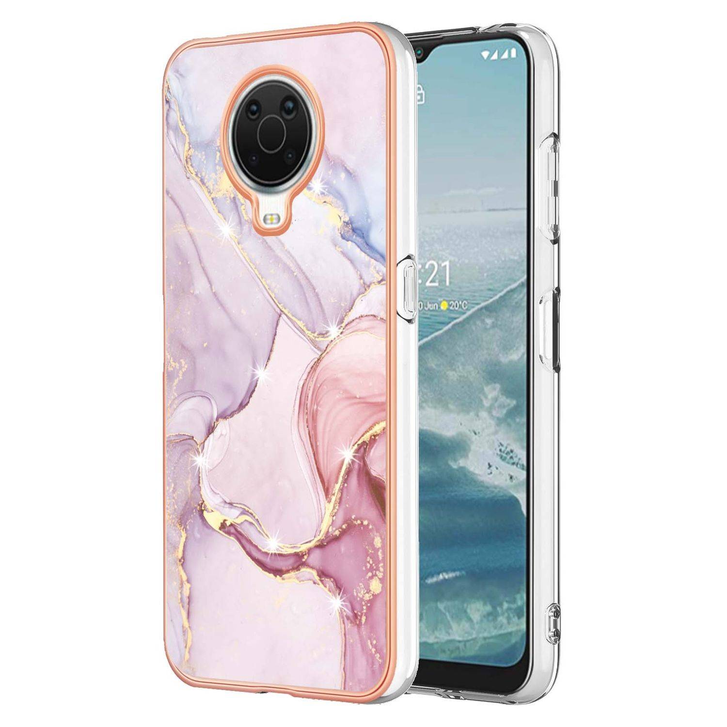 Hülle kompatibel mit Nokia G10 / G20 Kunststoff Soft Handyhülle - Handy Case Rose Gold
