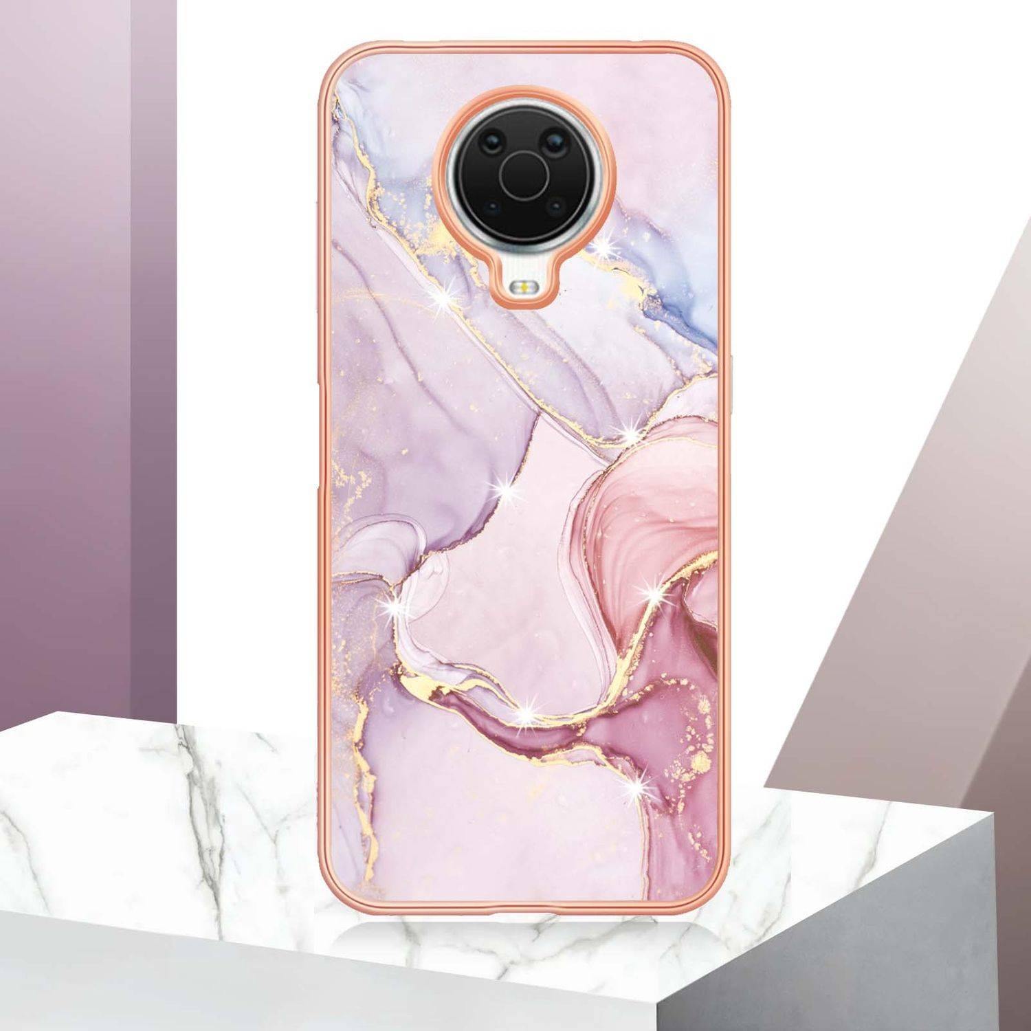 Hülle kompatibel mit Nokia G10 / G20 Kunststoff Soft Handyhülle - Handy Case Rose Gold