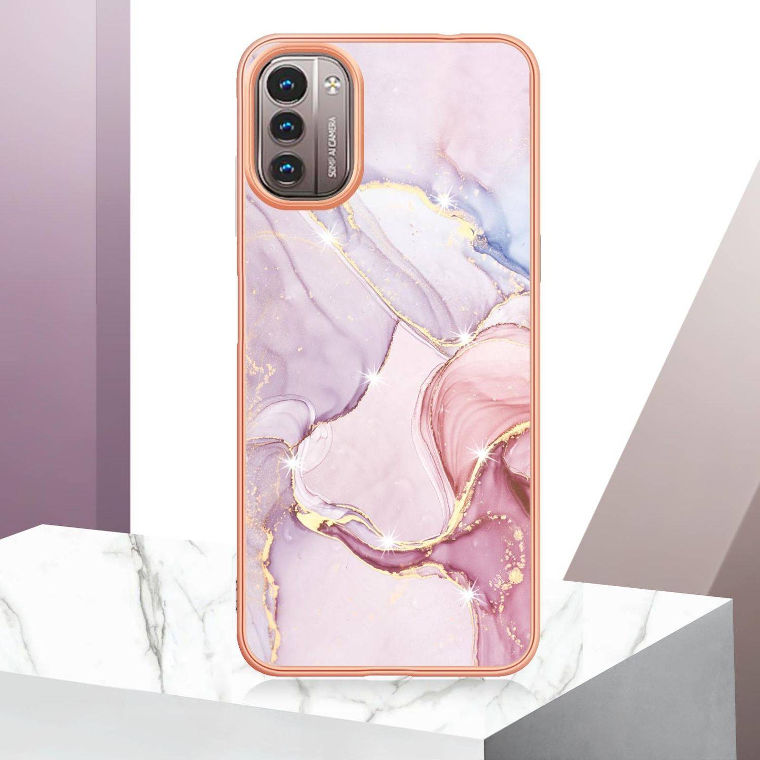 Hülle kompatibel mit Nokia G11 / G21 Kunststoff Soft Handyhülle - Handy Case Rose Gold