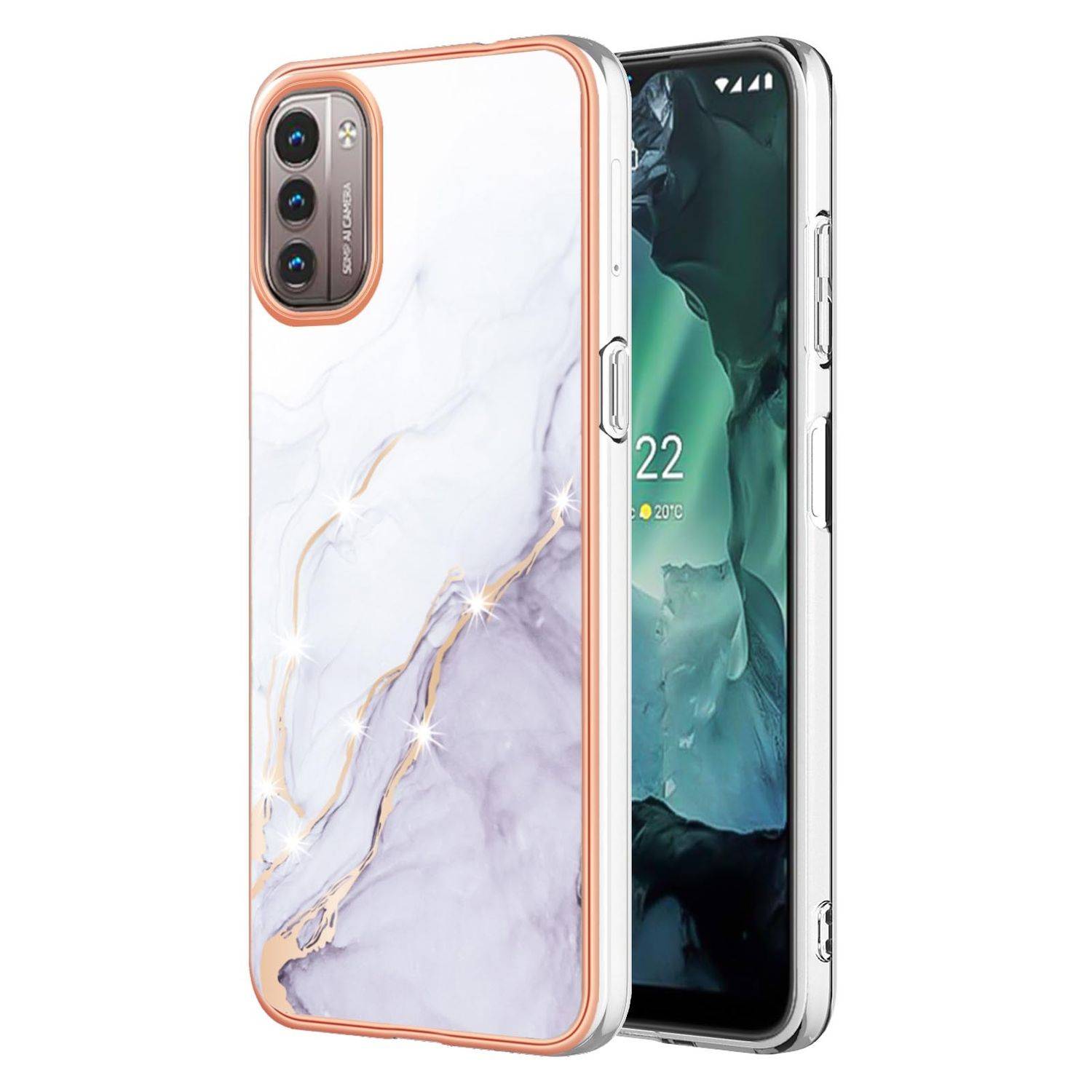 Hülle kompatibel mit Nokia G11 / G21 Kunststoff Soft Handyhülle - Handy Case Weiß