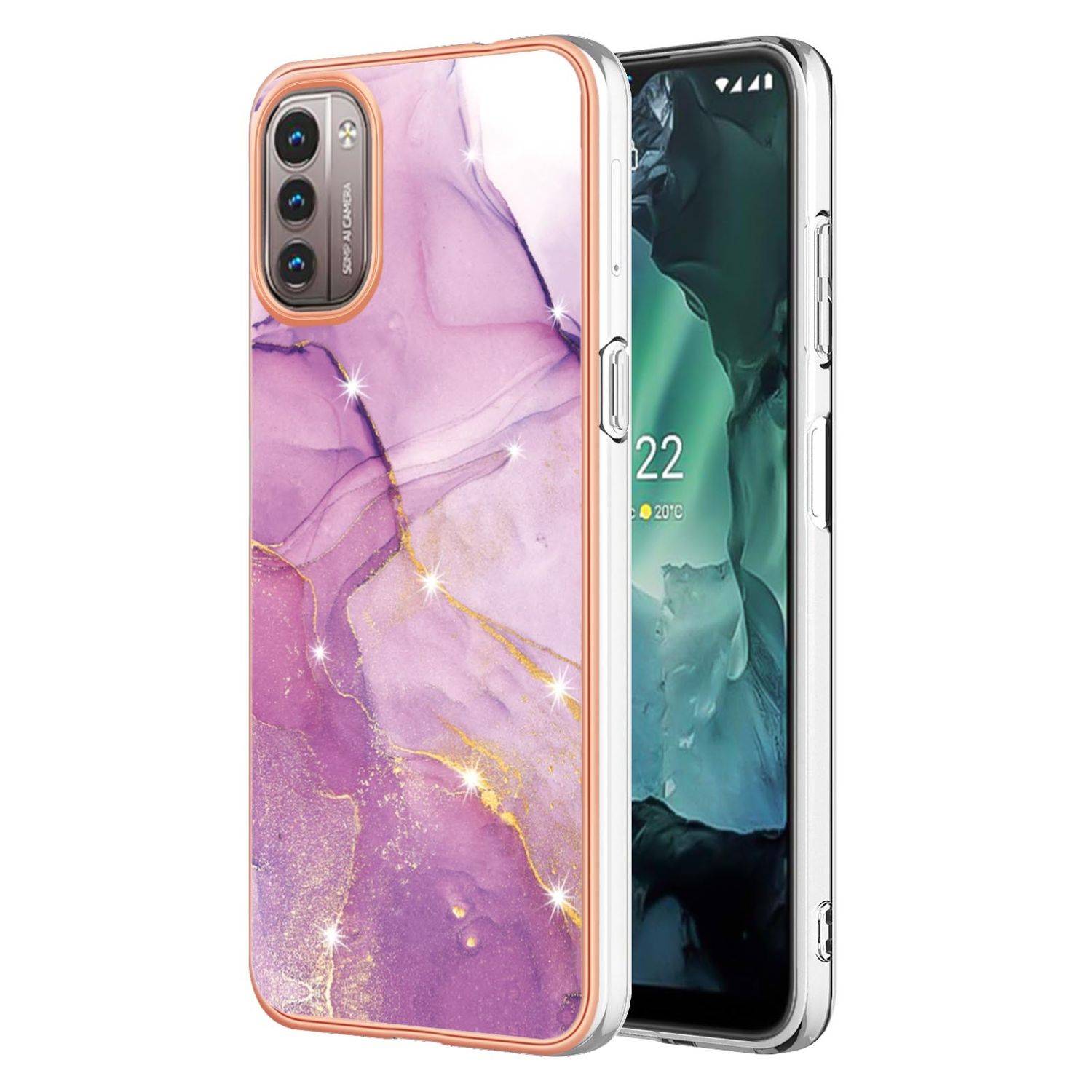 Hülle kompatibel mit Nokia G11 / G21 Kunststoff Soft Handyhülle - Handy Case Violett 1