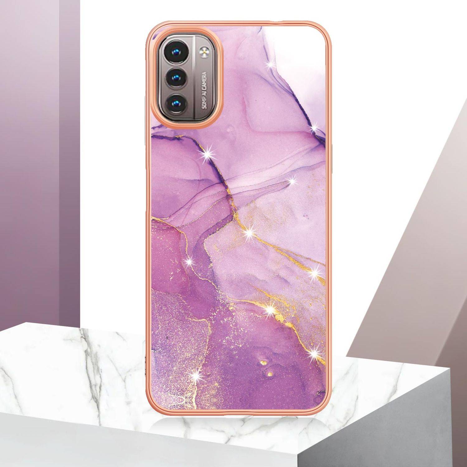 Hülle kompatibel mit Nokia G11 / G21 Kunststoff Soft Handyhülle - Handy Case Violett 1