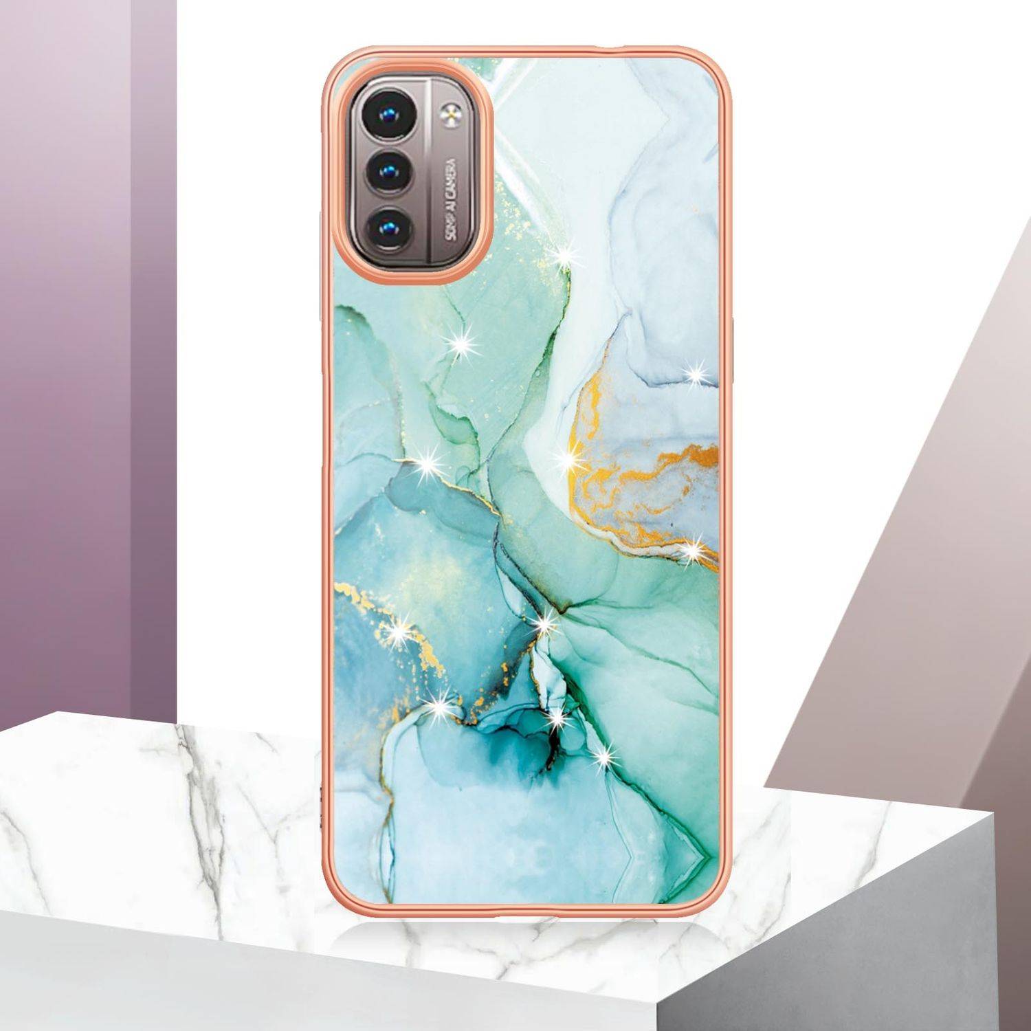 Hülle kompatibel mit Nokia G11 / G21 Kunststoff Soft Handyhülle - Handy Case Grün 3