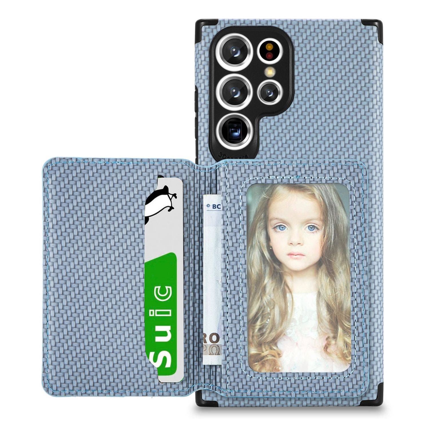 Hülle kompatibel mit Samsung Galaxy S22 Ultra 5G Kunststoff Soft Handyhülle - Handy Case Blau
