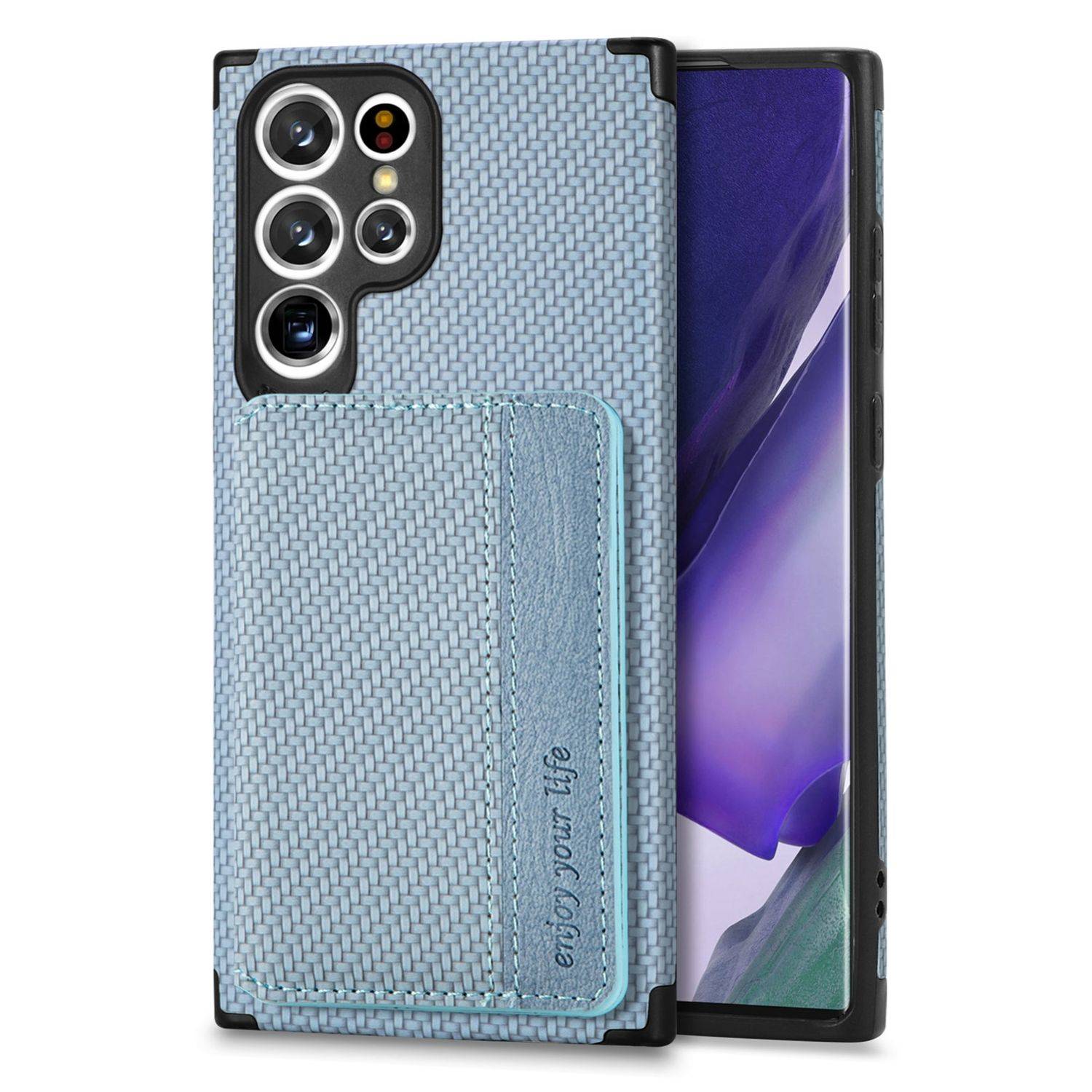 Hülle kompatibel mit Samsung Galaxy S22 Ultra 5G Kunststoff Soft Handyhülle - Handy Case Blau