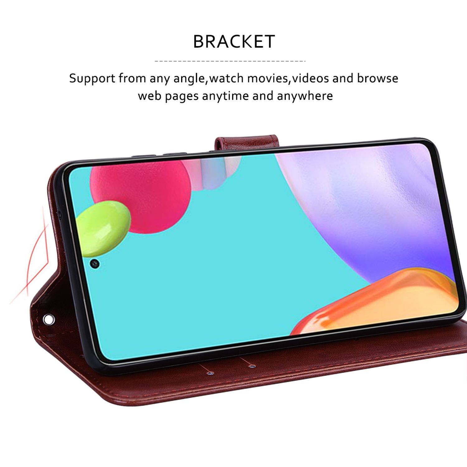 Hülle kompatibel mit Samsung Galaxy A03 Kunstleder Handyhülle - Handy Case Braun