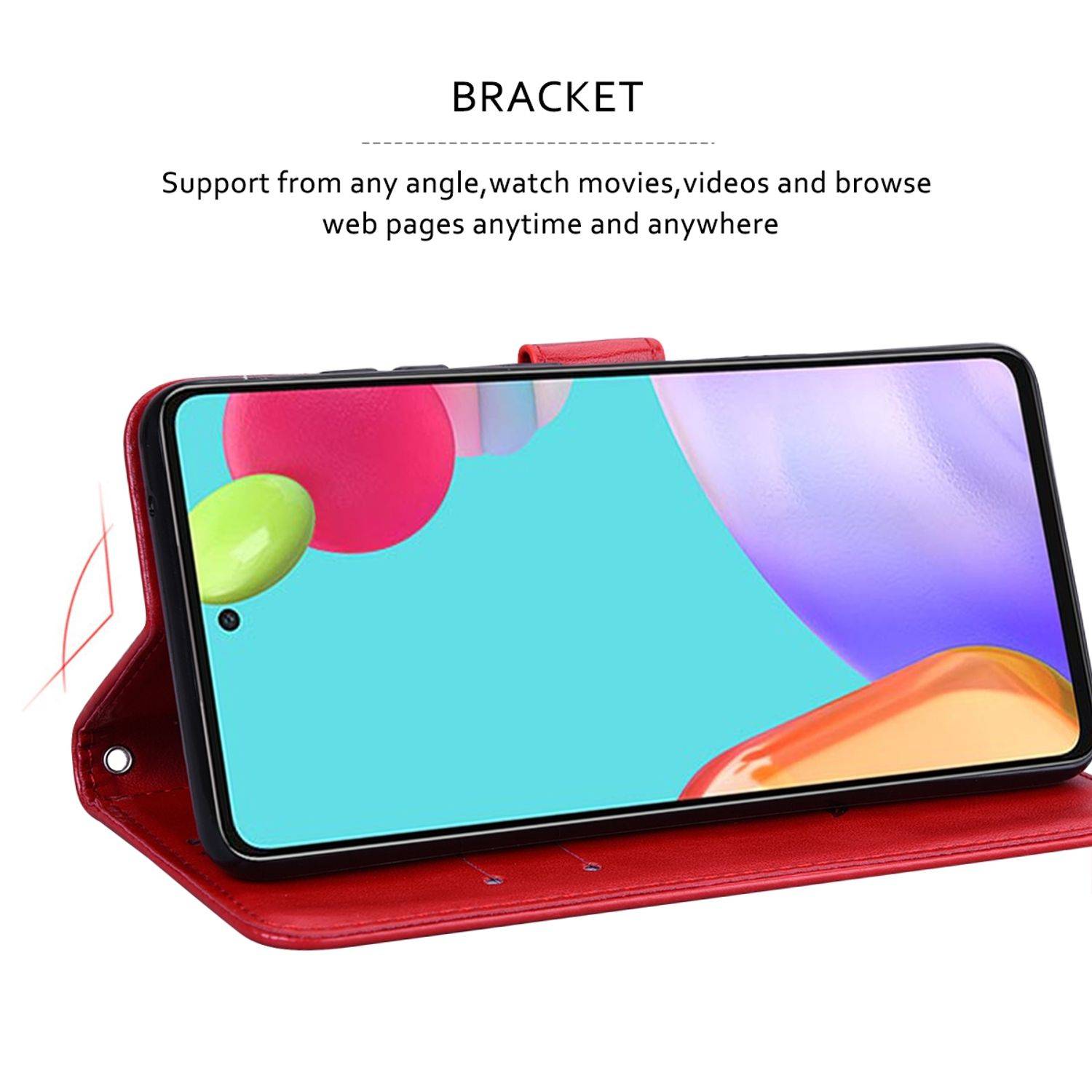 Hülle kompatibel mit Samsung Galaxy A03 Kunstleder Handyhülle - Handy Case Rot