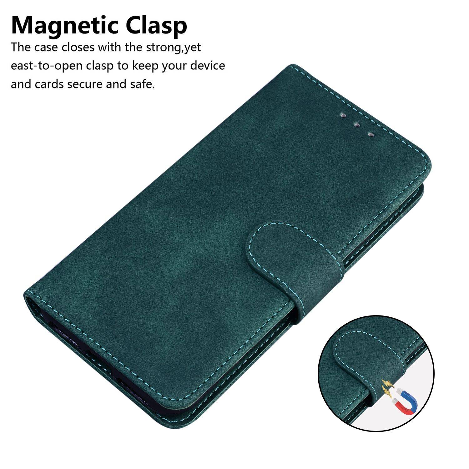 Hülle kompatibel mit Samsung Galaxy A03 Kunstleder Handyhülle - Handy Case Grün